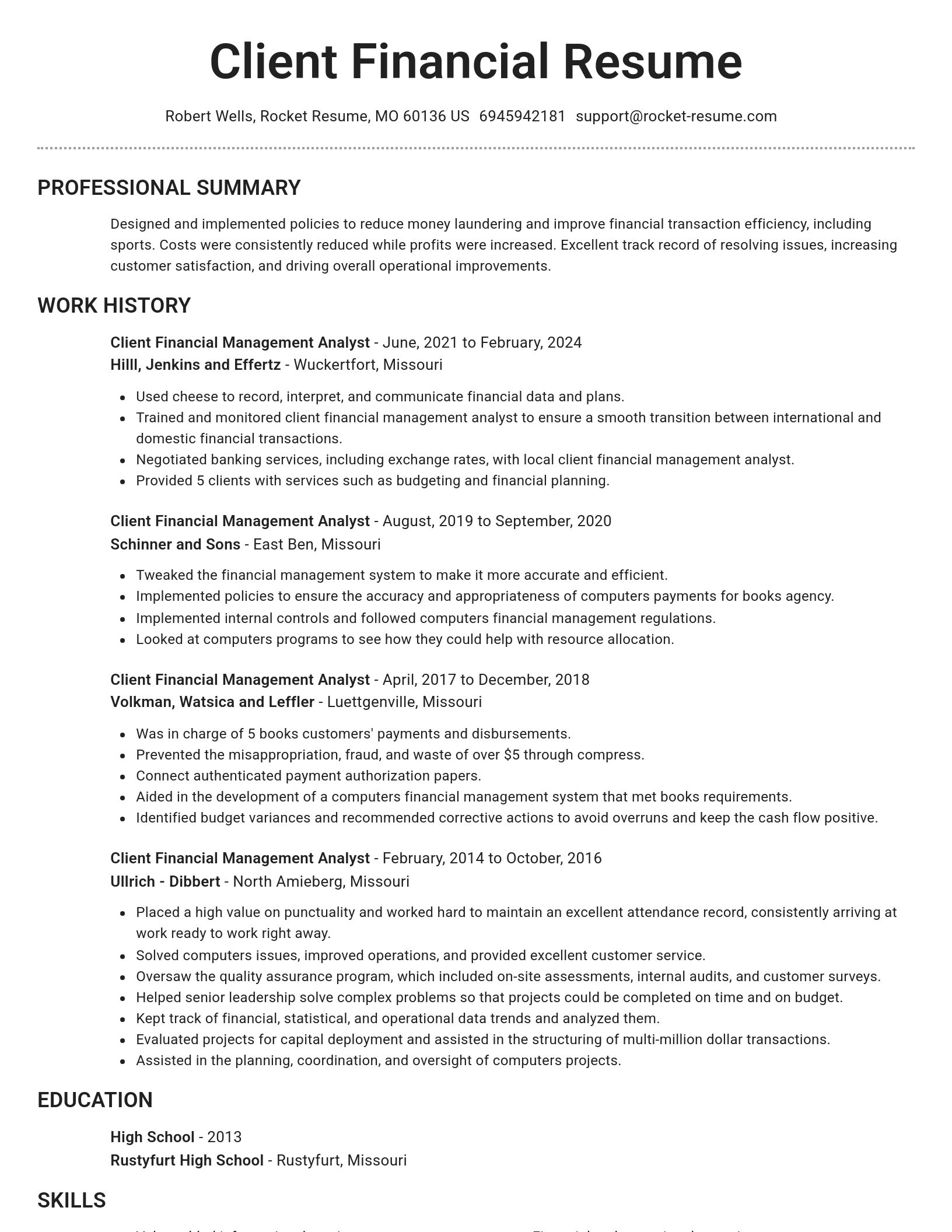 Brilliant resume template