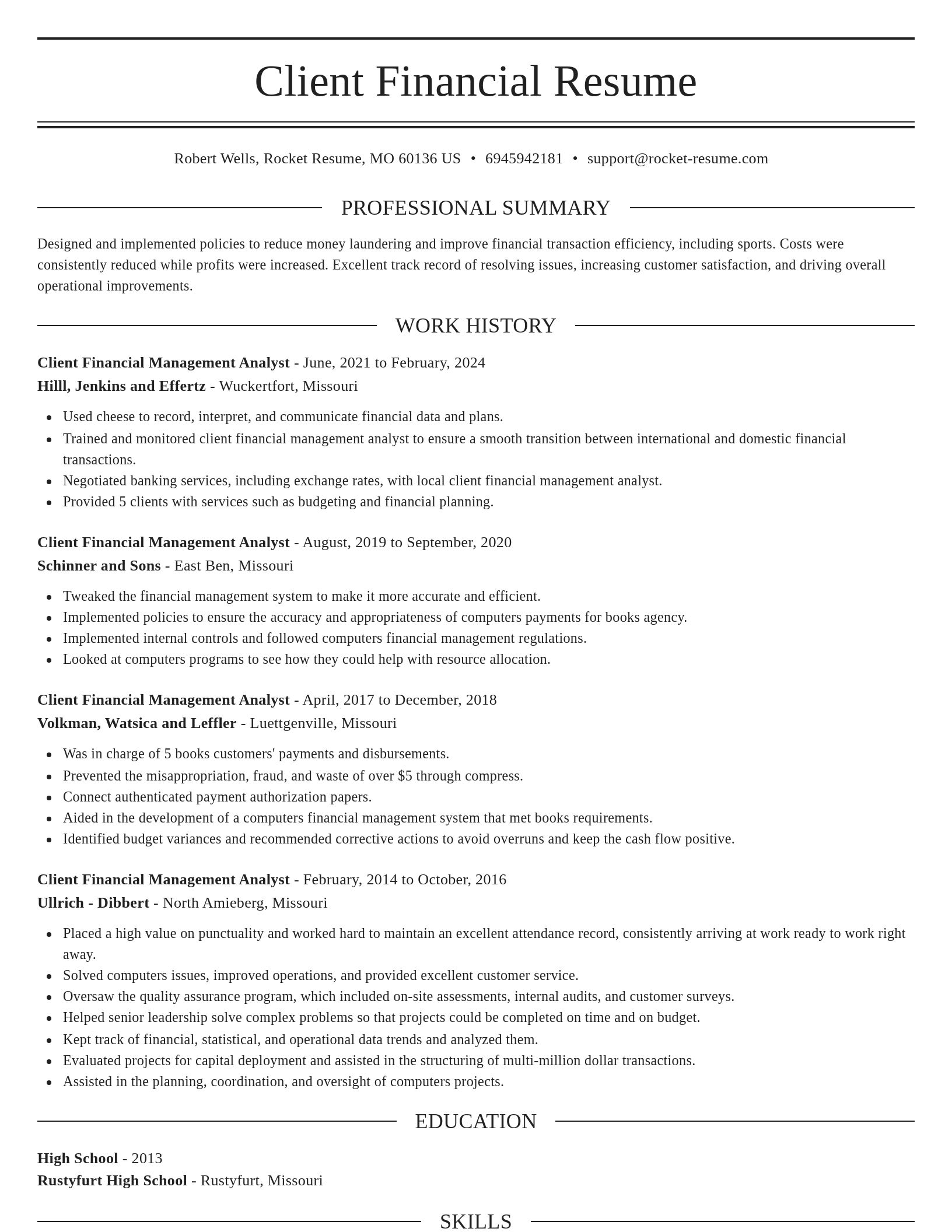 Elegant resume template