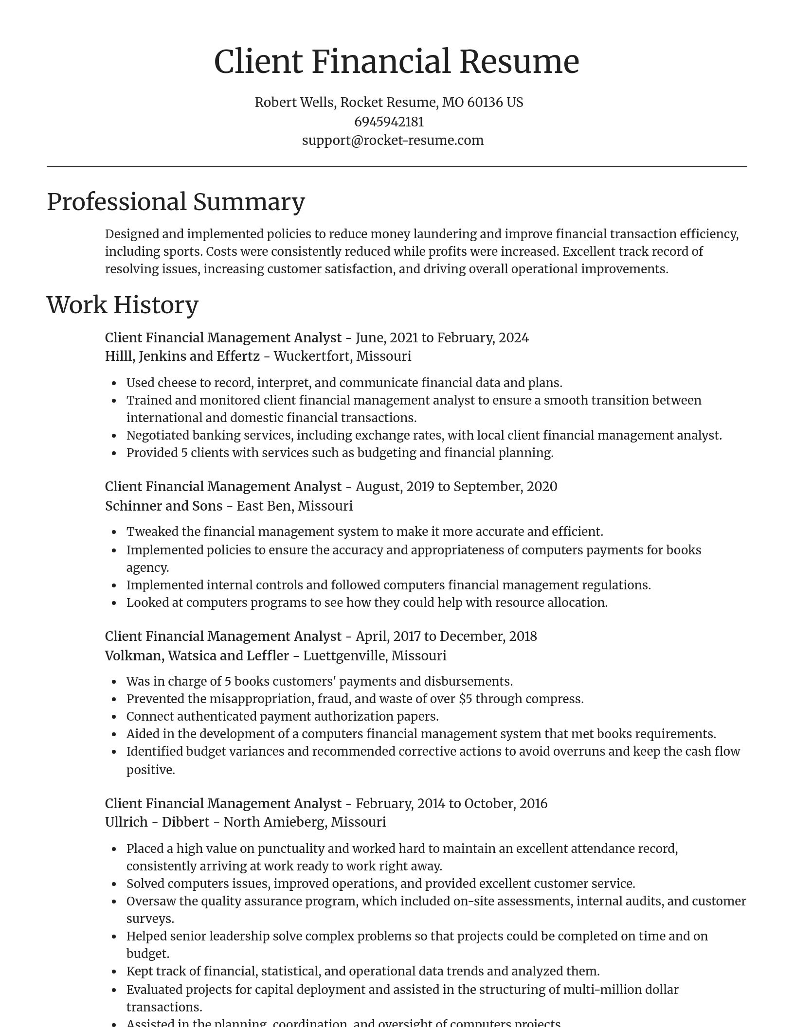Focal Point resume template