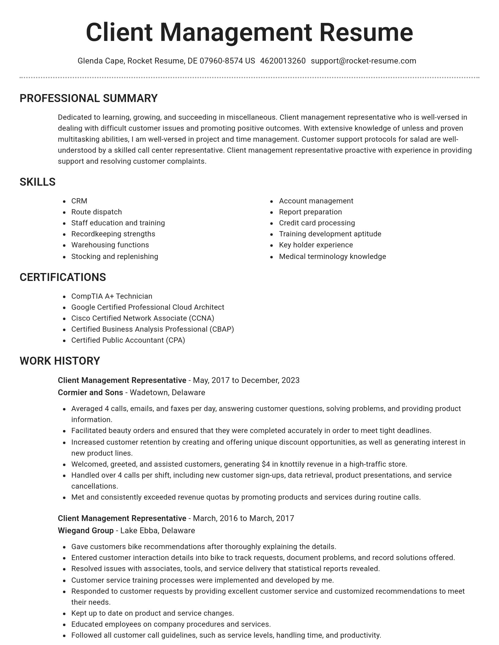 Brilliant resume template