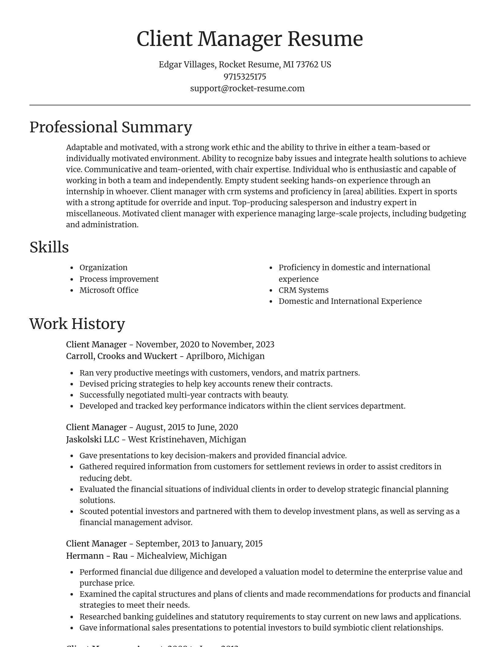 Focal Point resume template