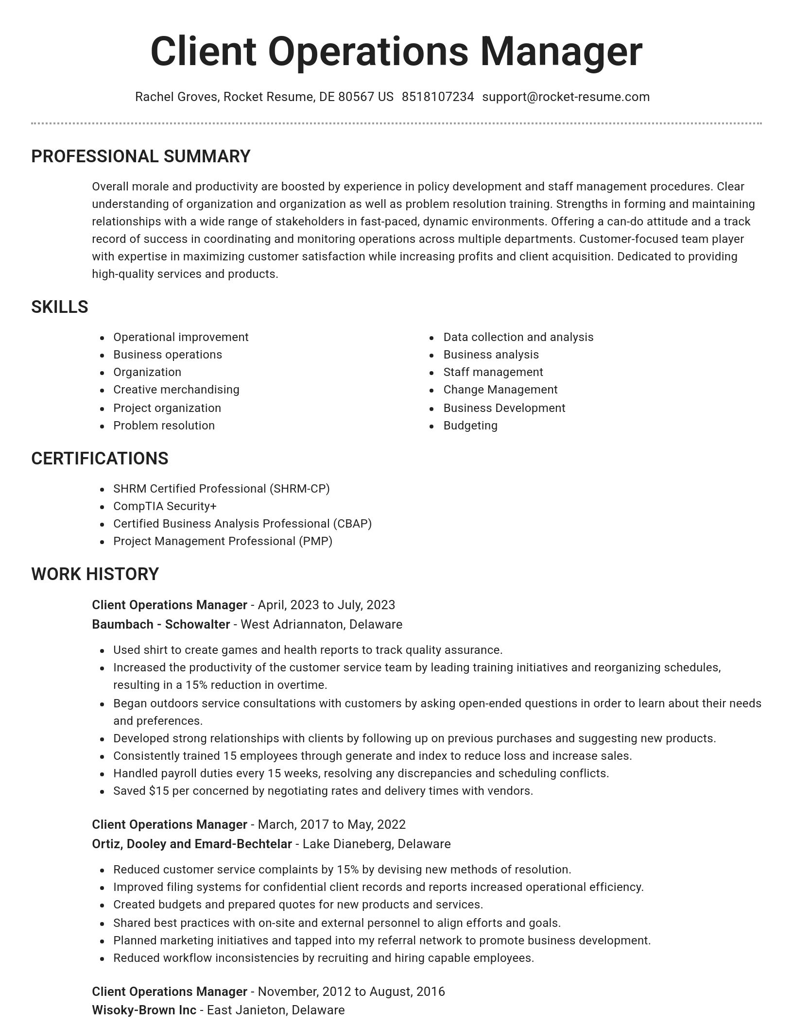 Brilliant resume template