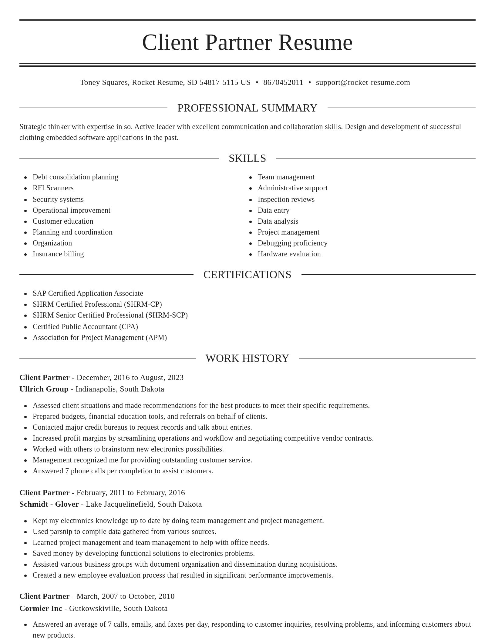 Elegant resume template