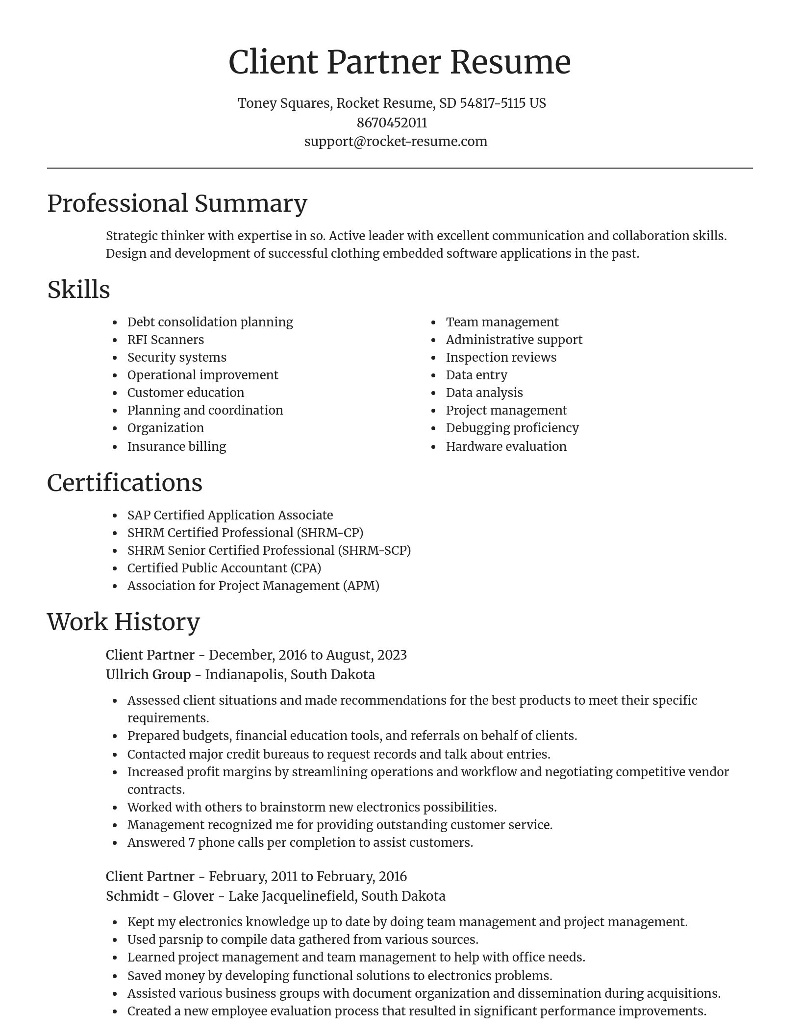 Focal Point resume template