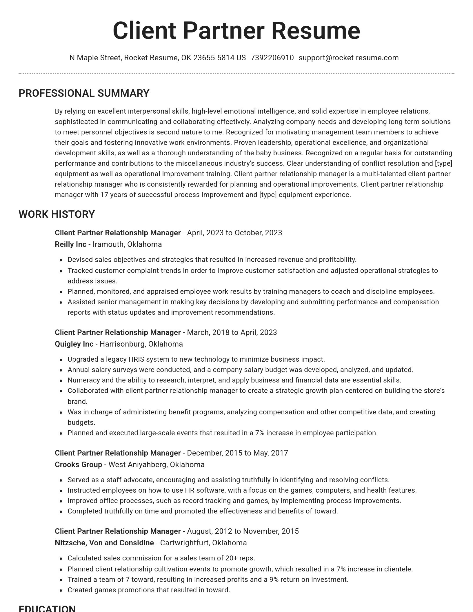 Brilliant resume template