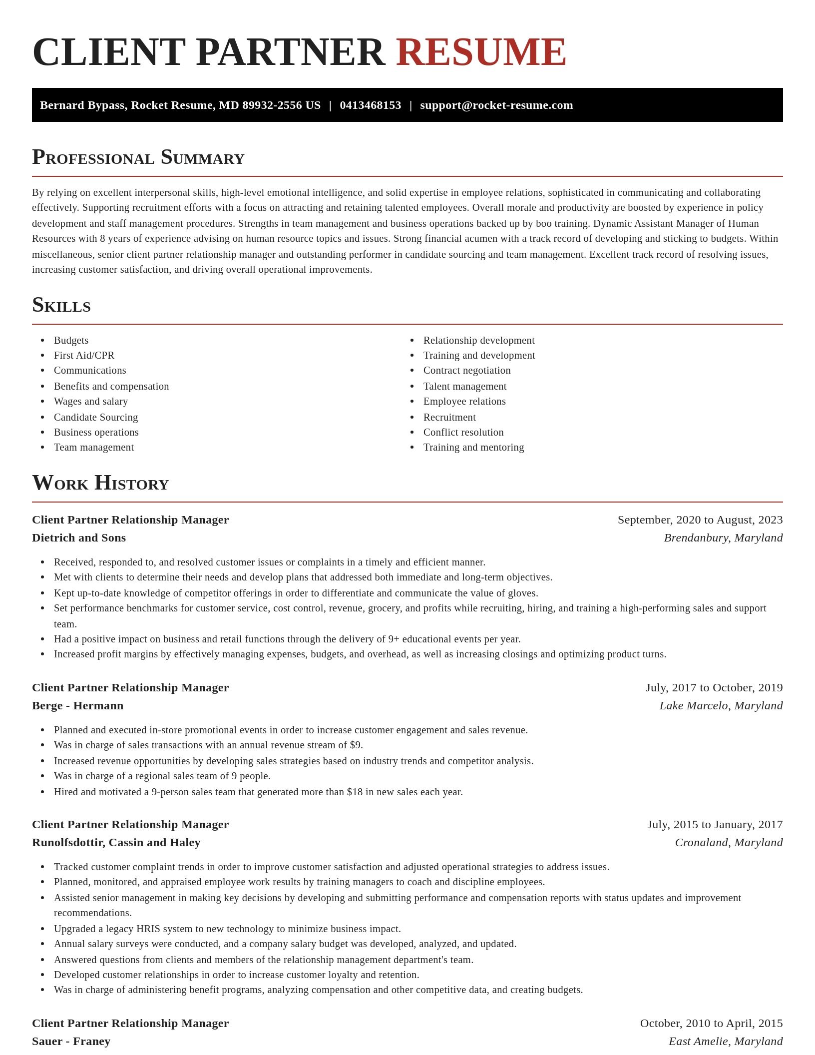 Exquisite resume template