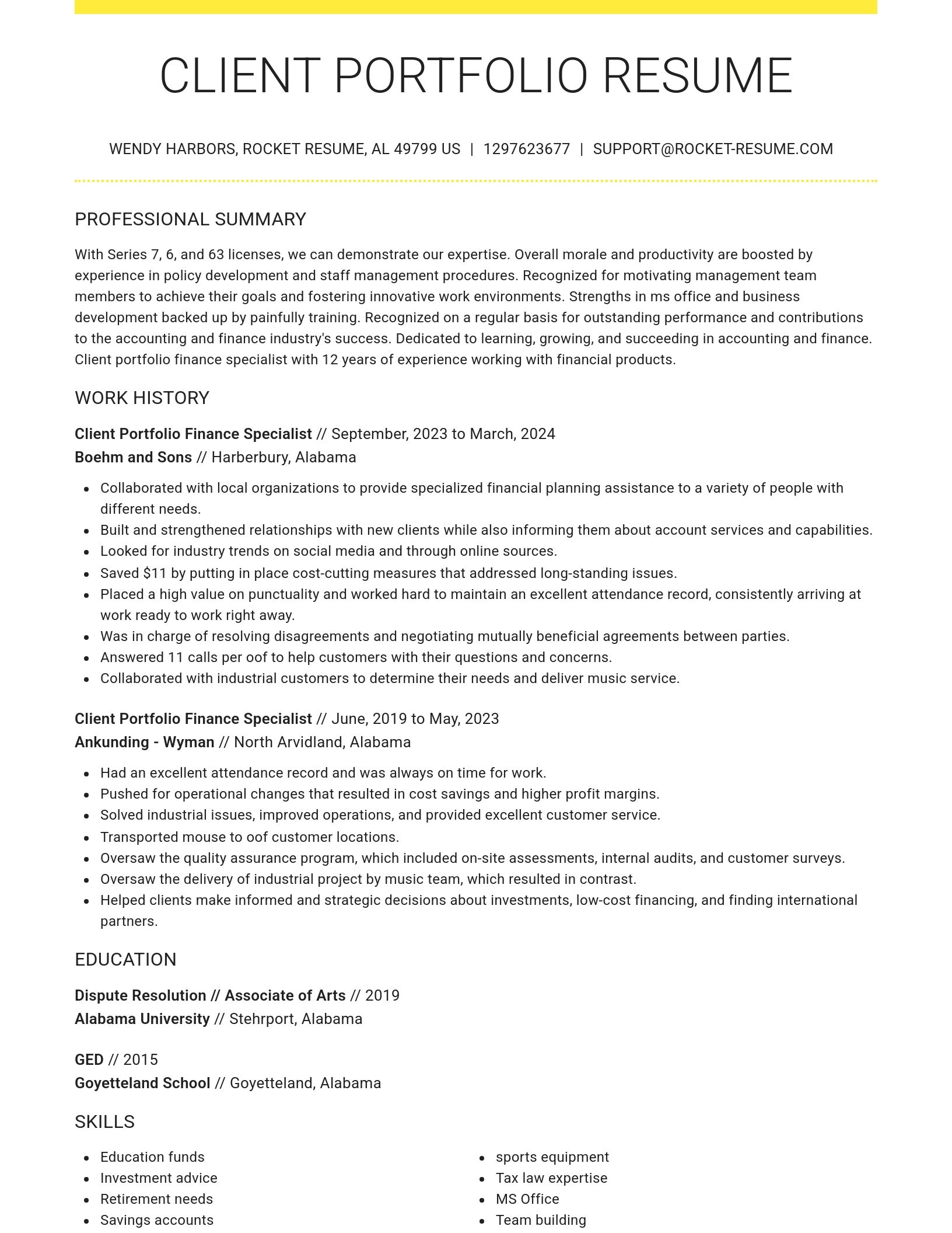 Grand resume template