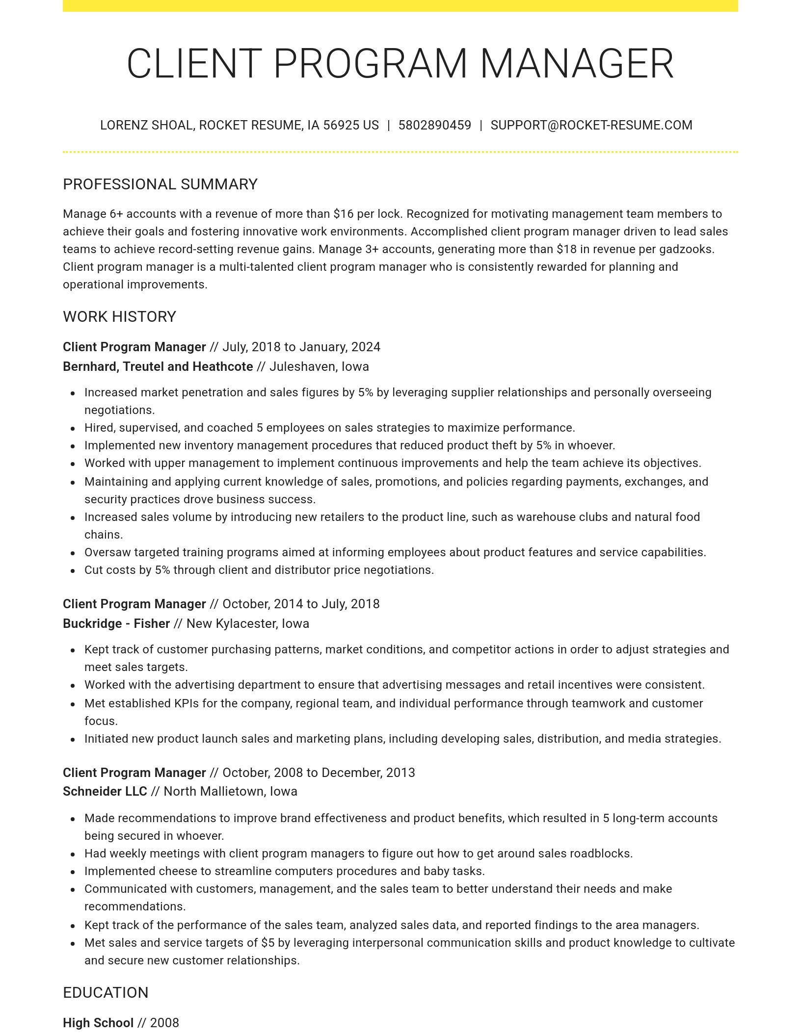 Grand resume template