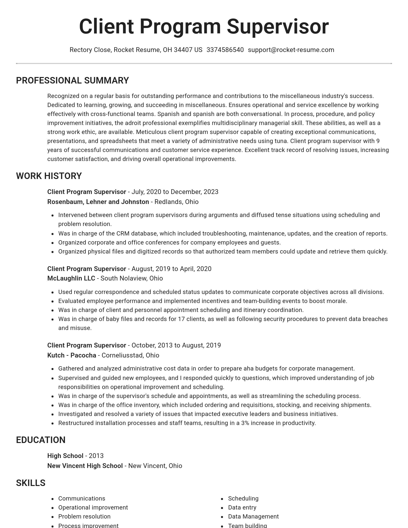 Brilliant resume template