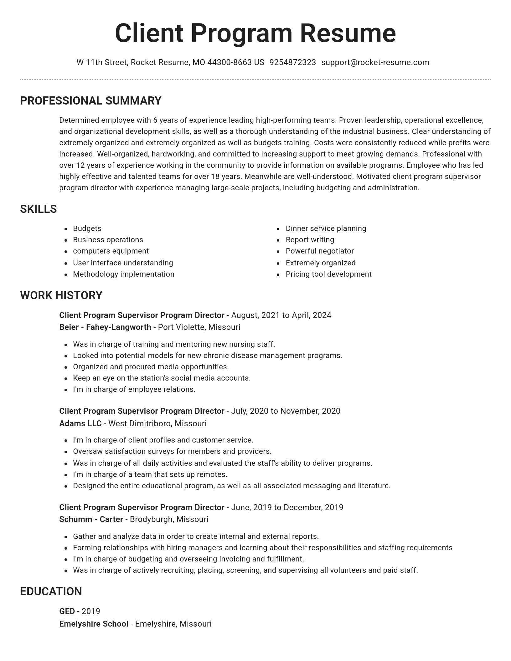 Brilliant resume template