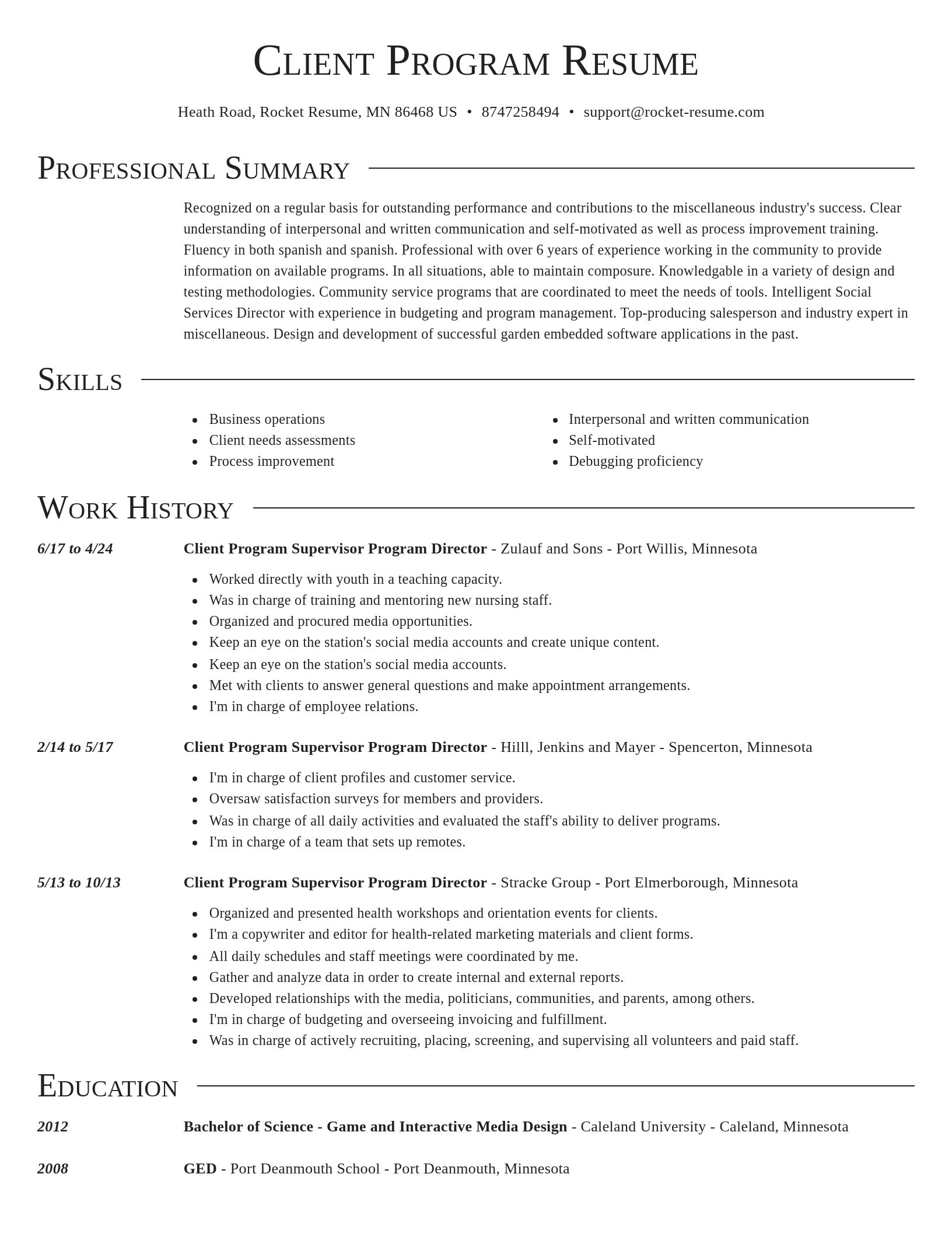 Director resume template