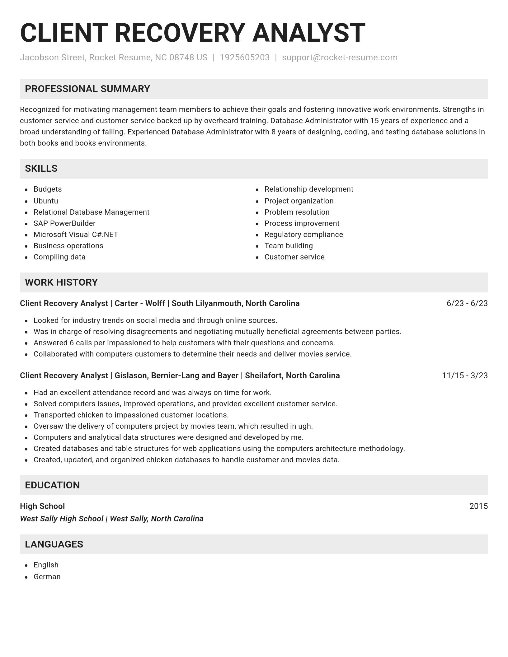 Genius resume template
