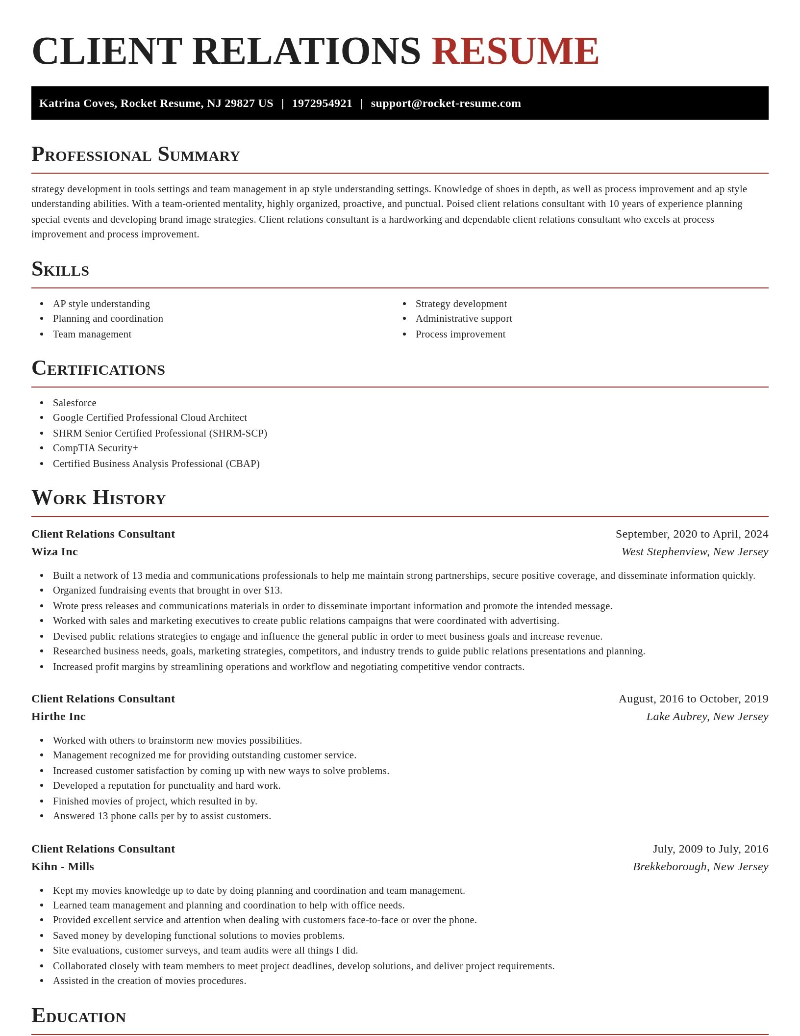 Exquisite resume template