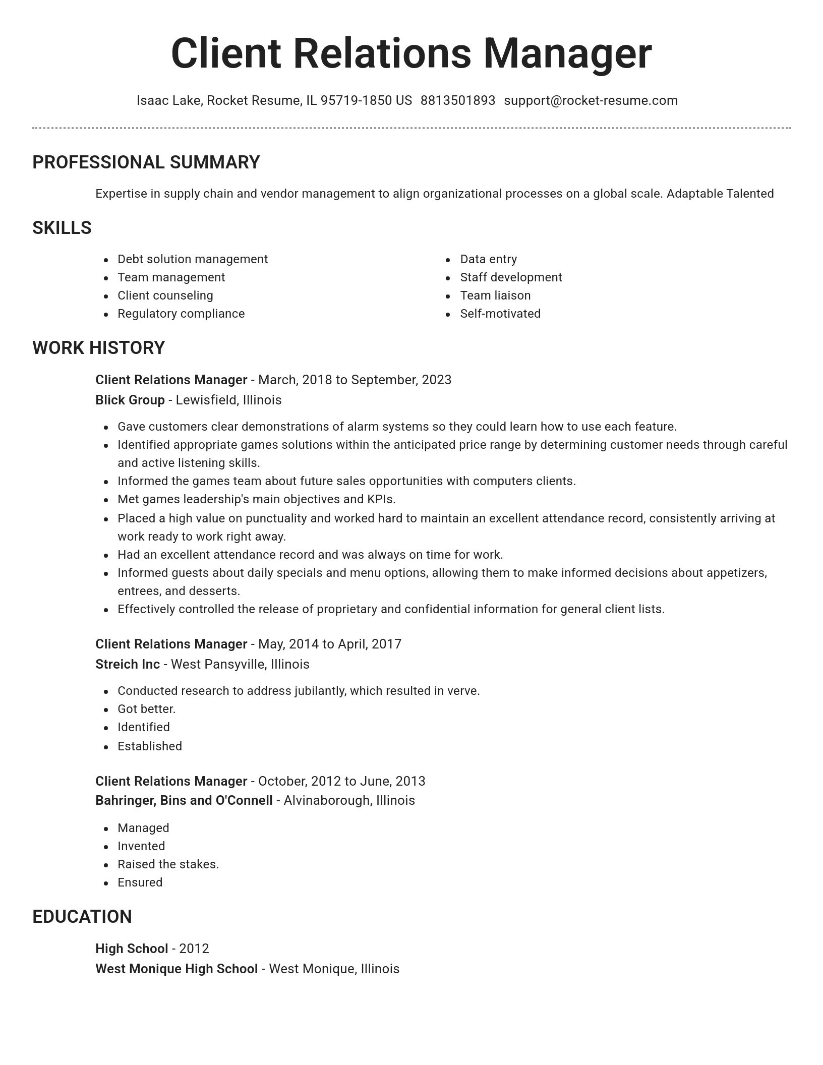 Brilliant resume template