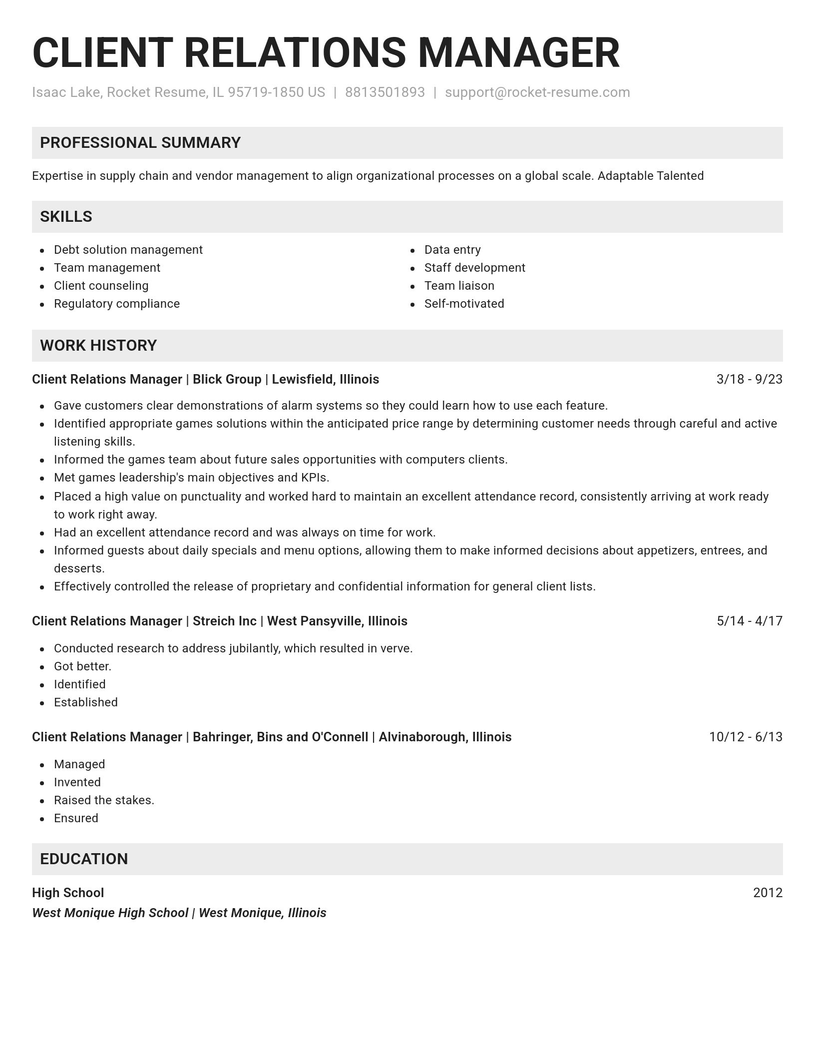 Genius resume template