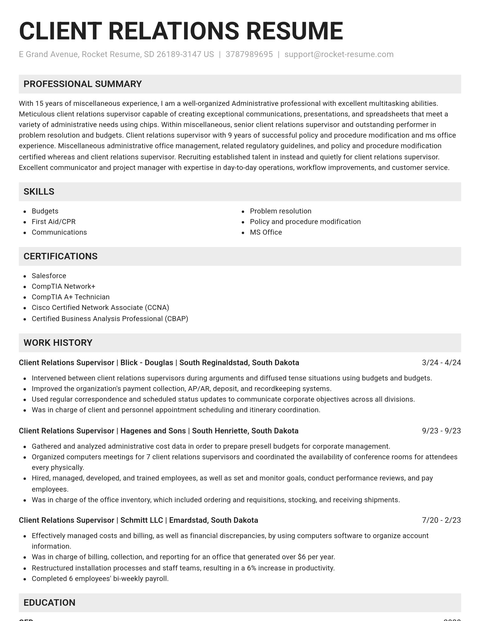 Genius resume template