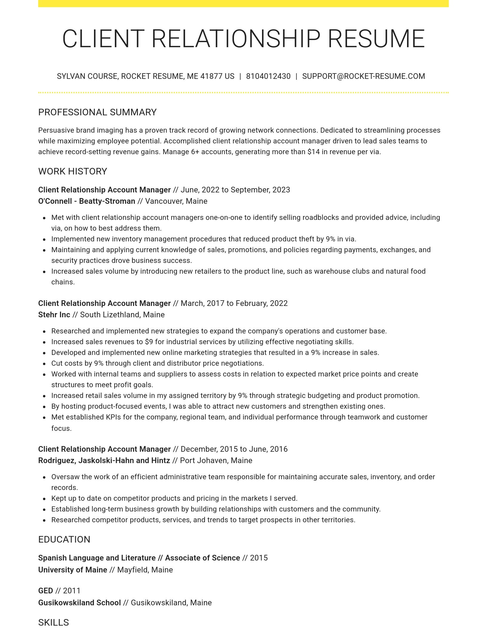 Grand resume template