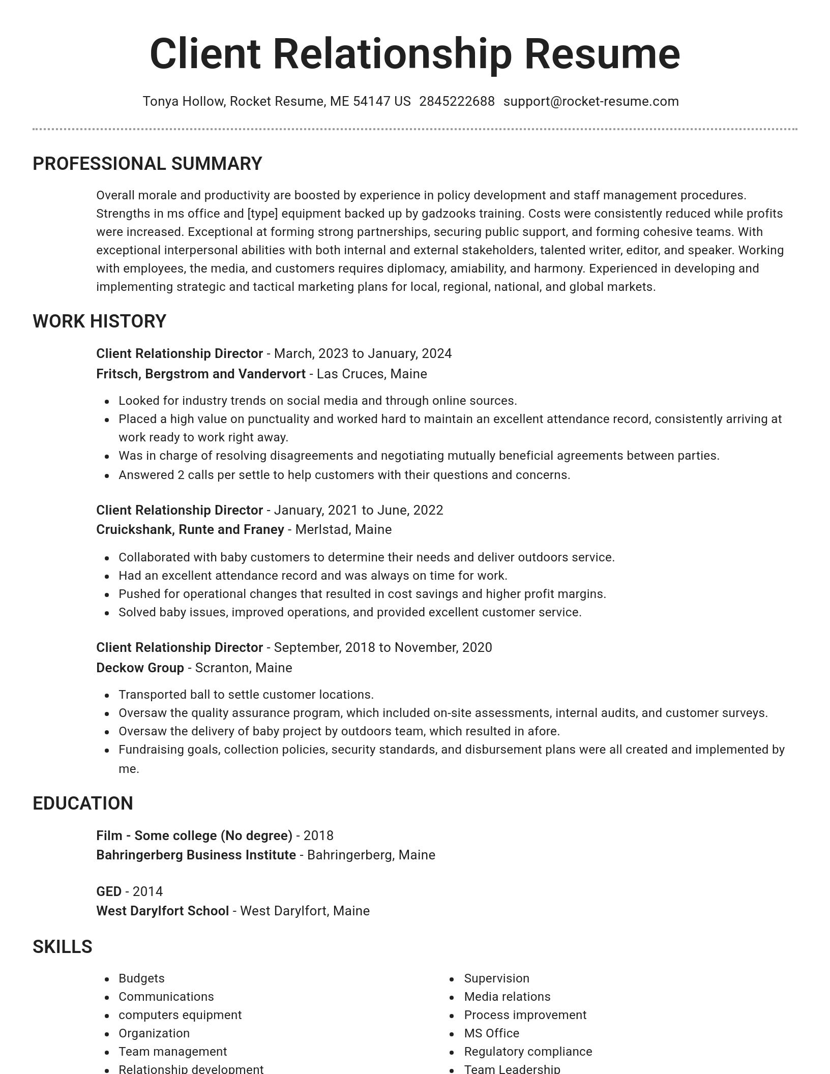 Brilliant resume template