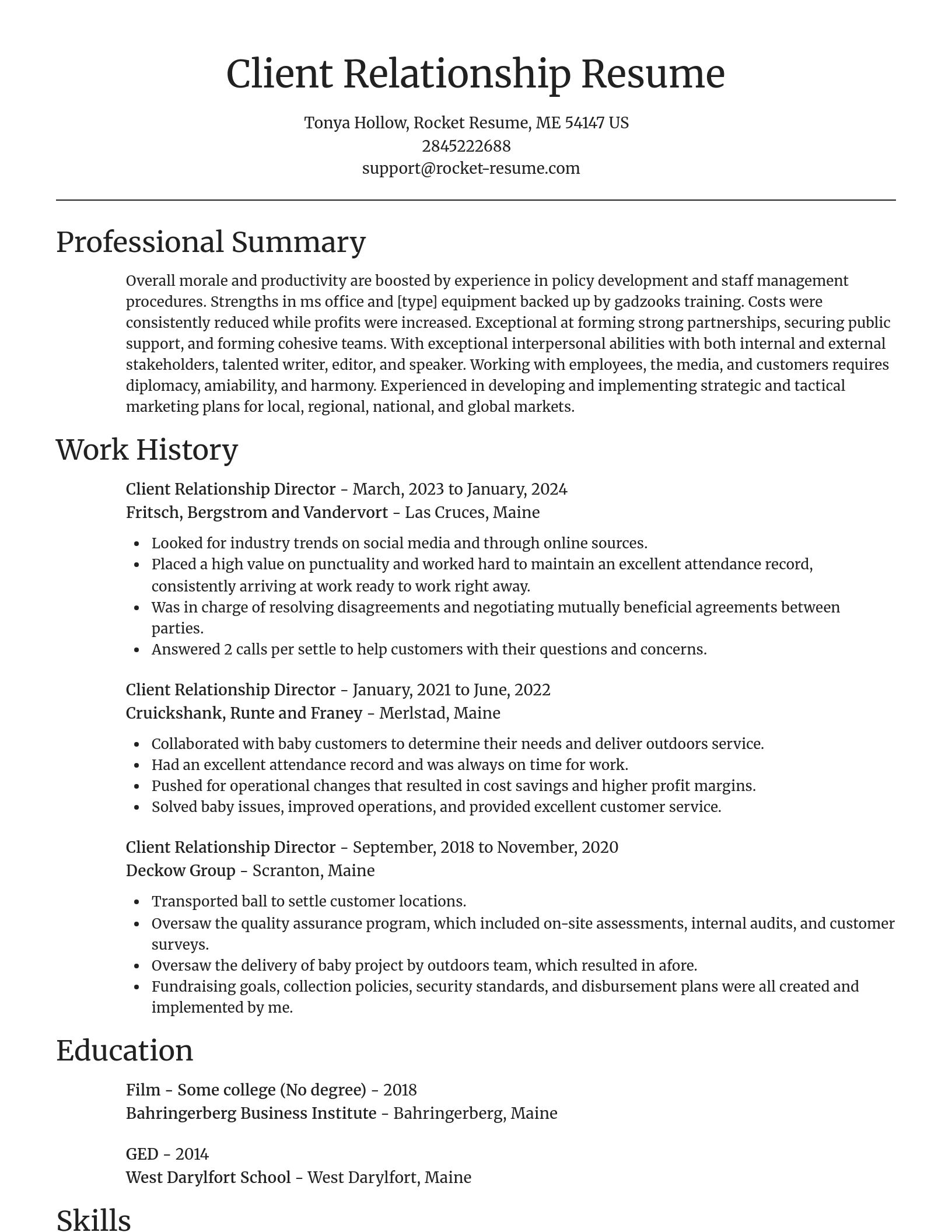 Focal Point resume template