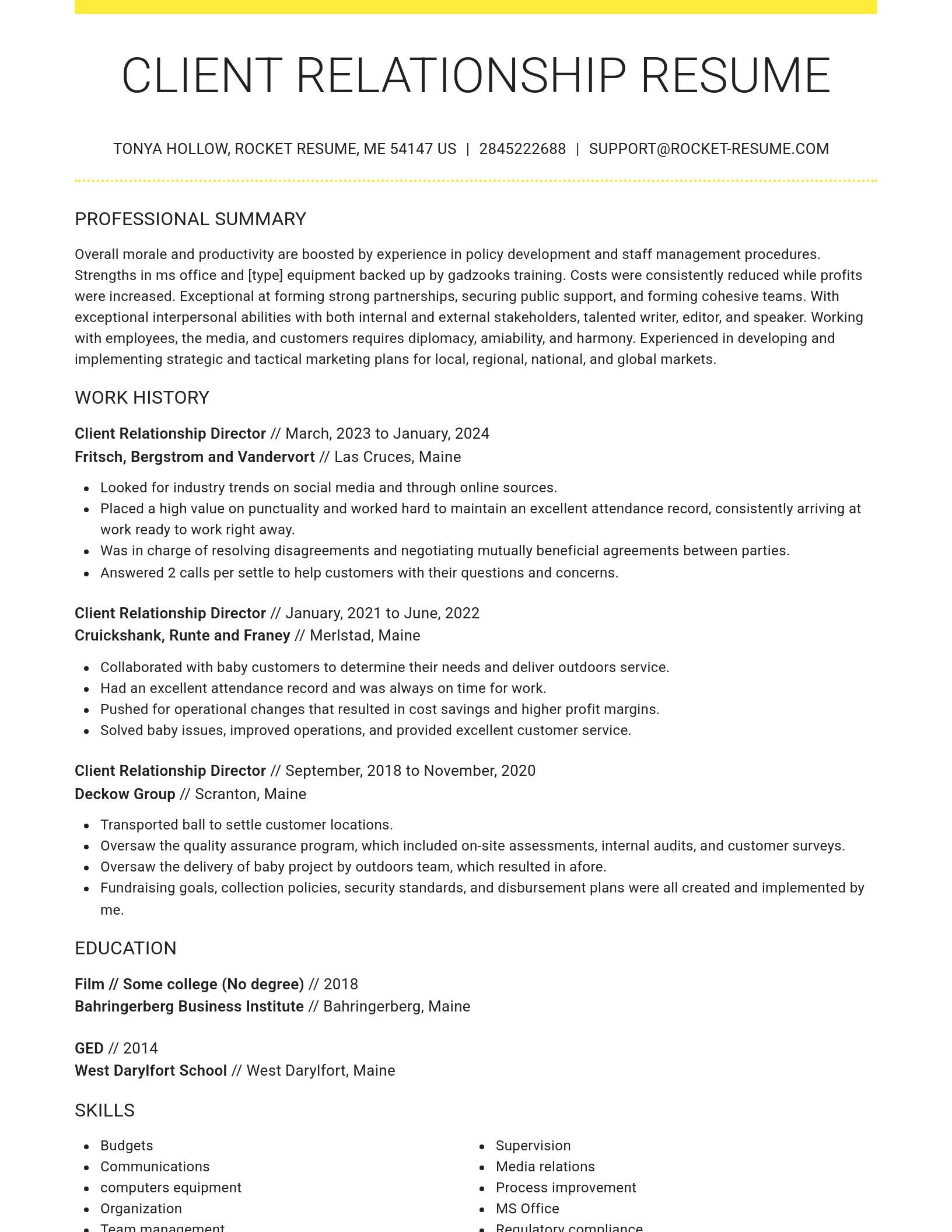 Grand resume template