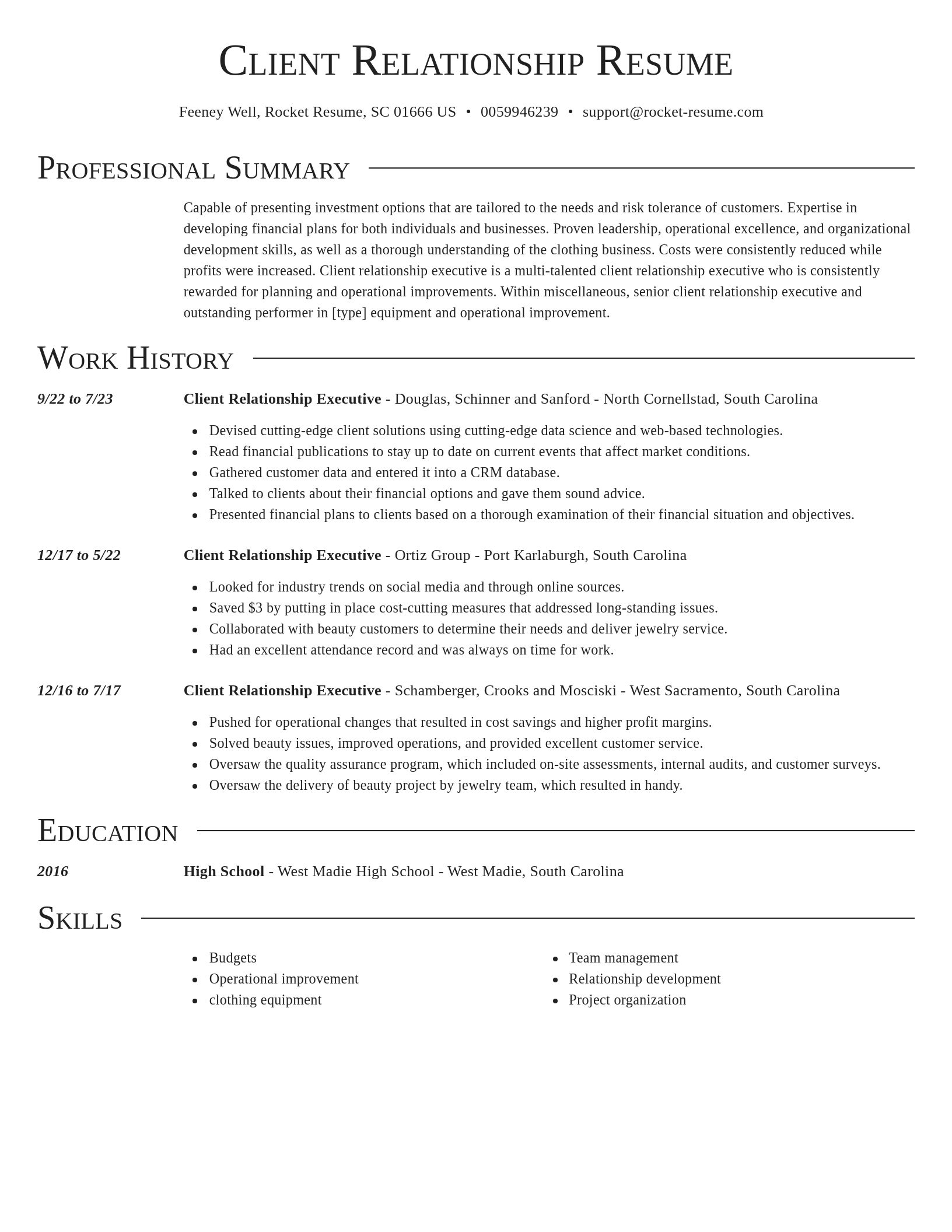 Director resume template
