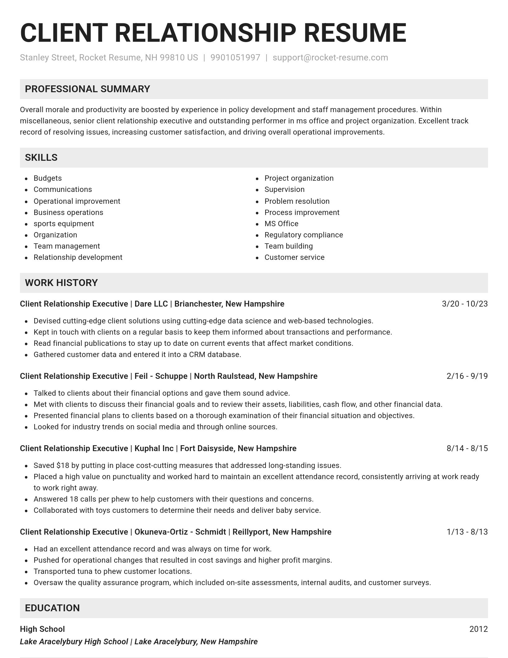 Genius resume template
