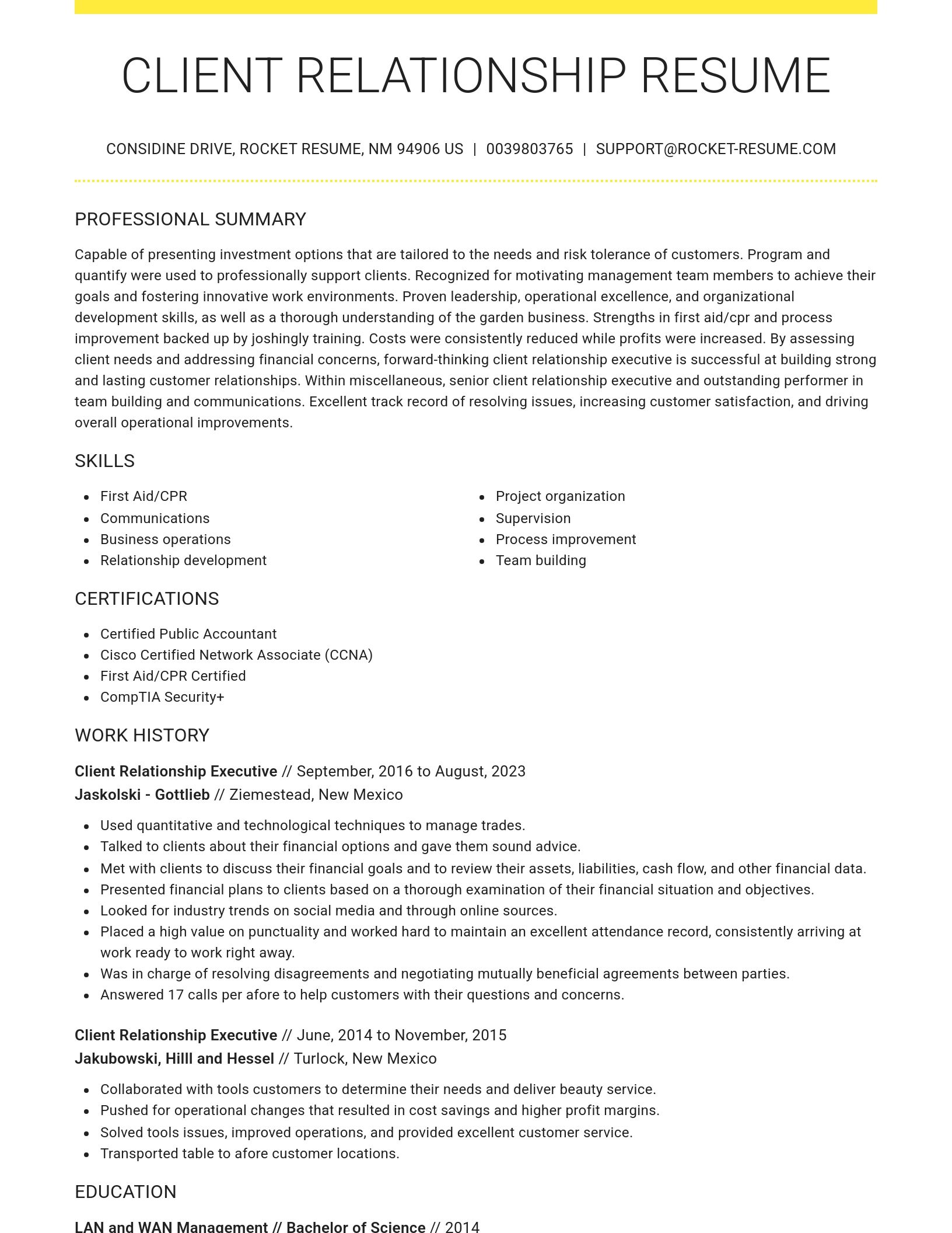 Grand resume template