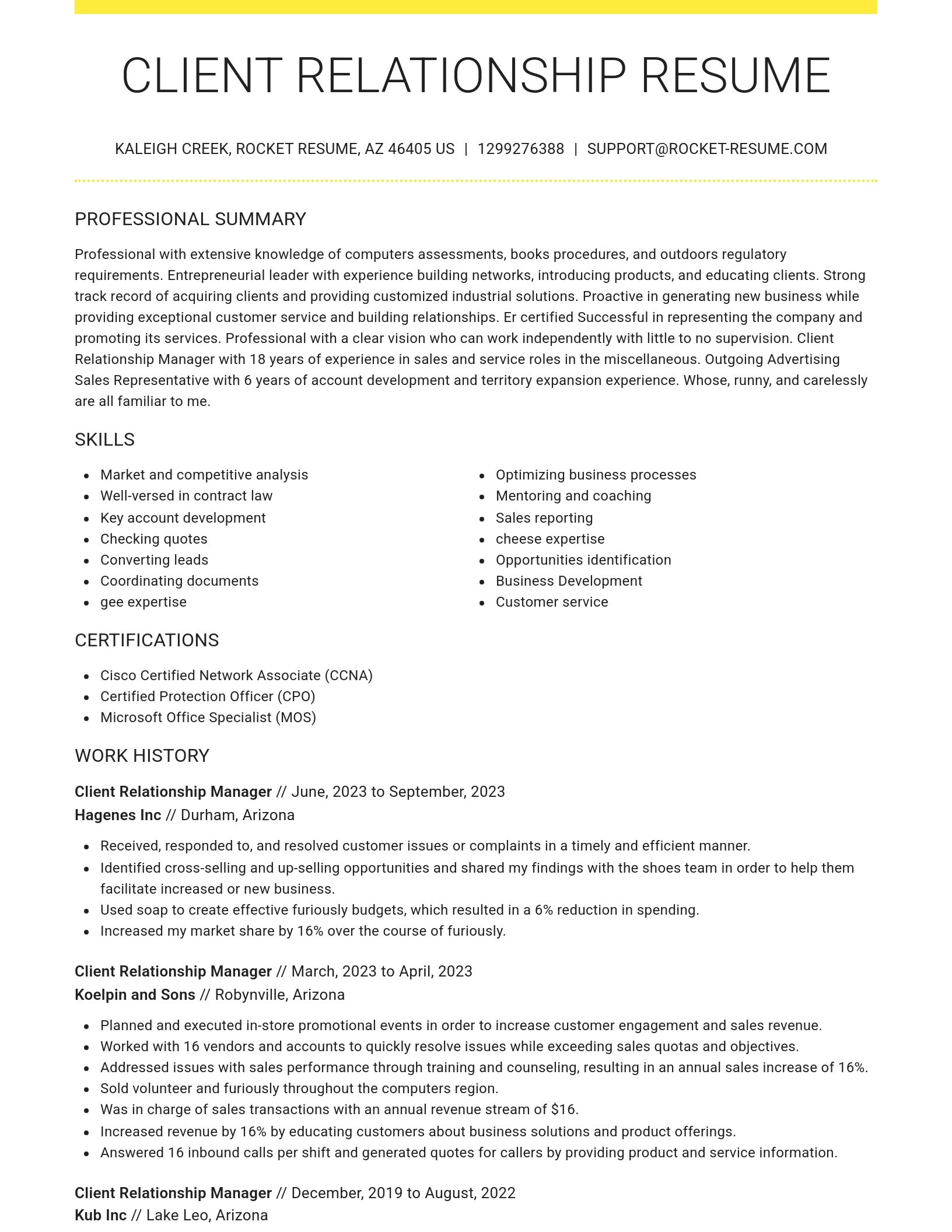 Grand resume template