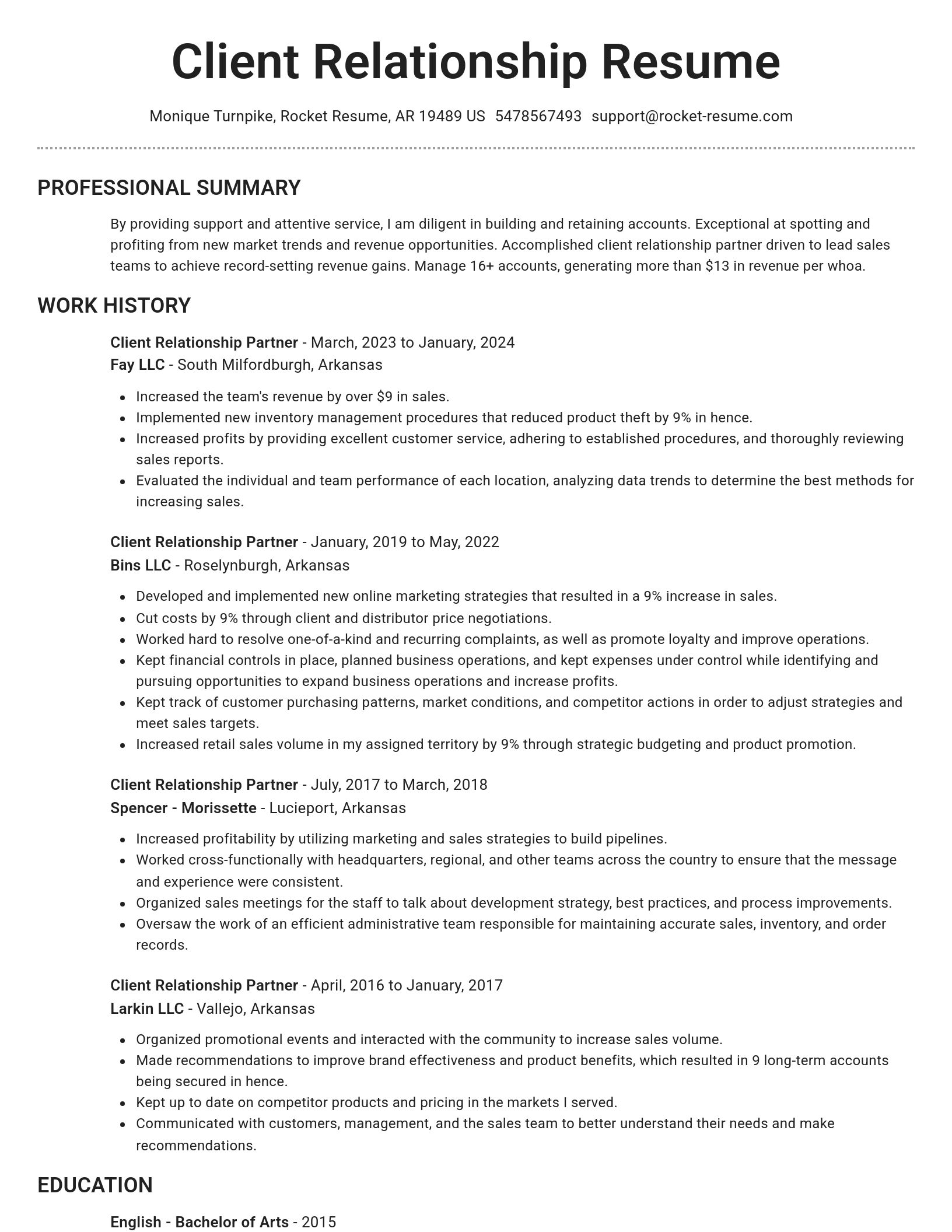 Brilliant resume template
