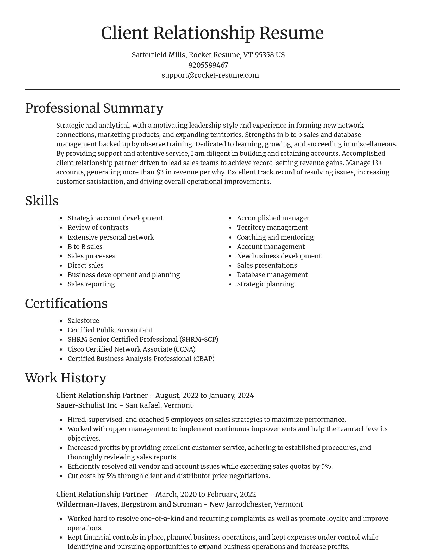 Focal Point resume template