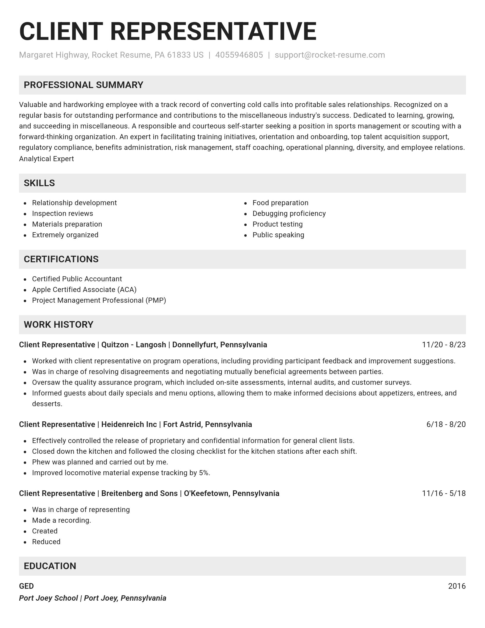 Genius resume template