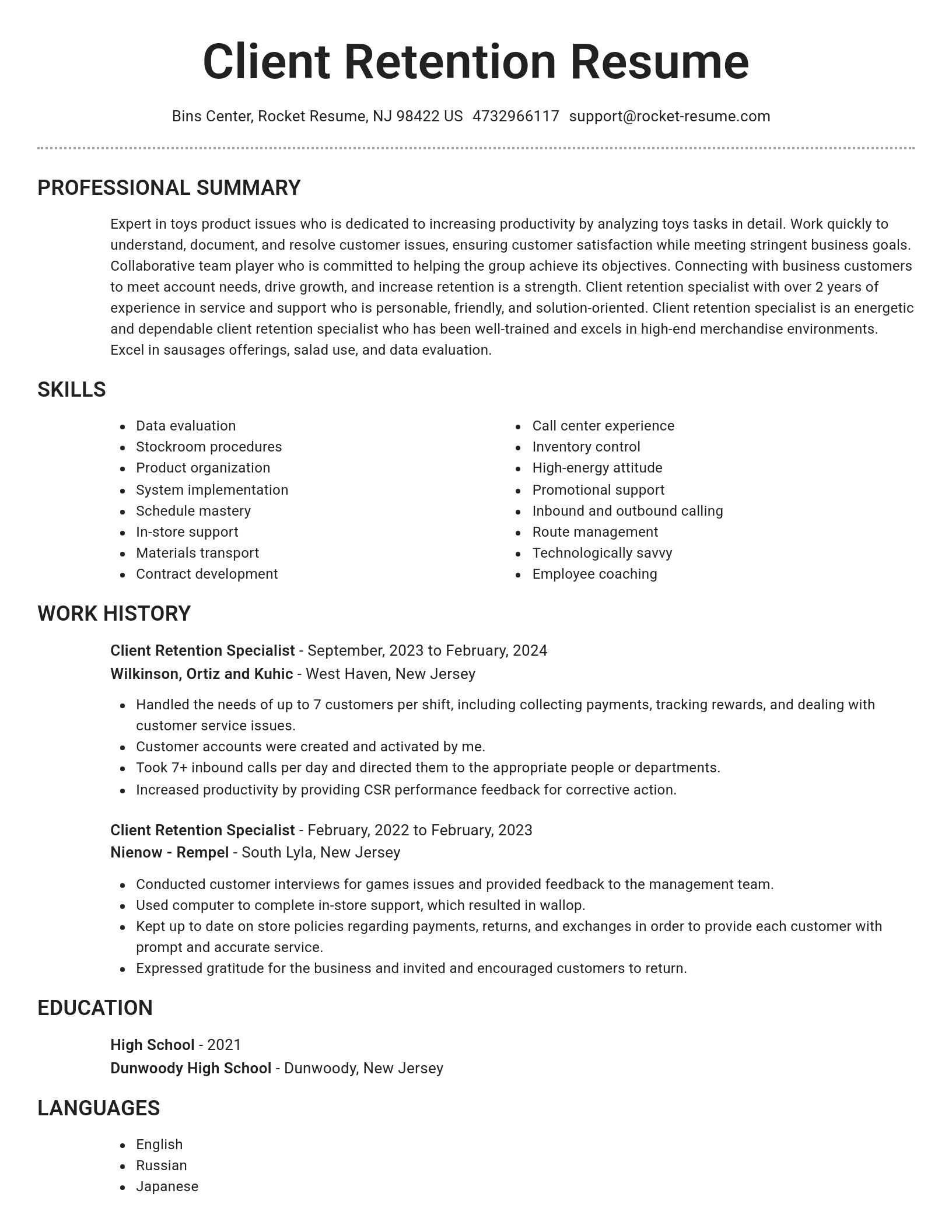 Brilliant resume template
