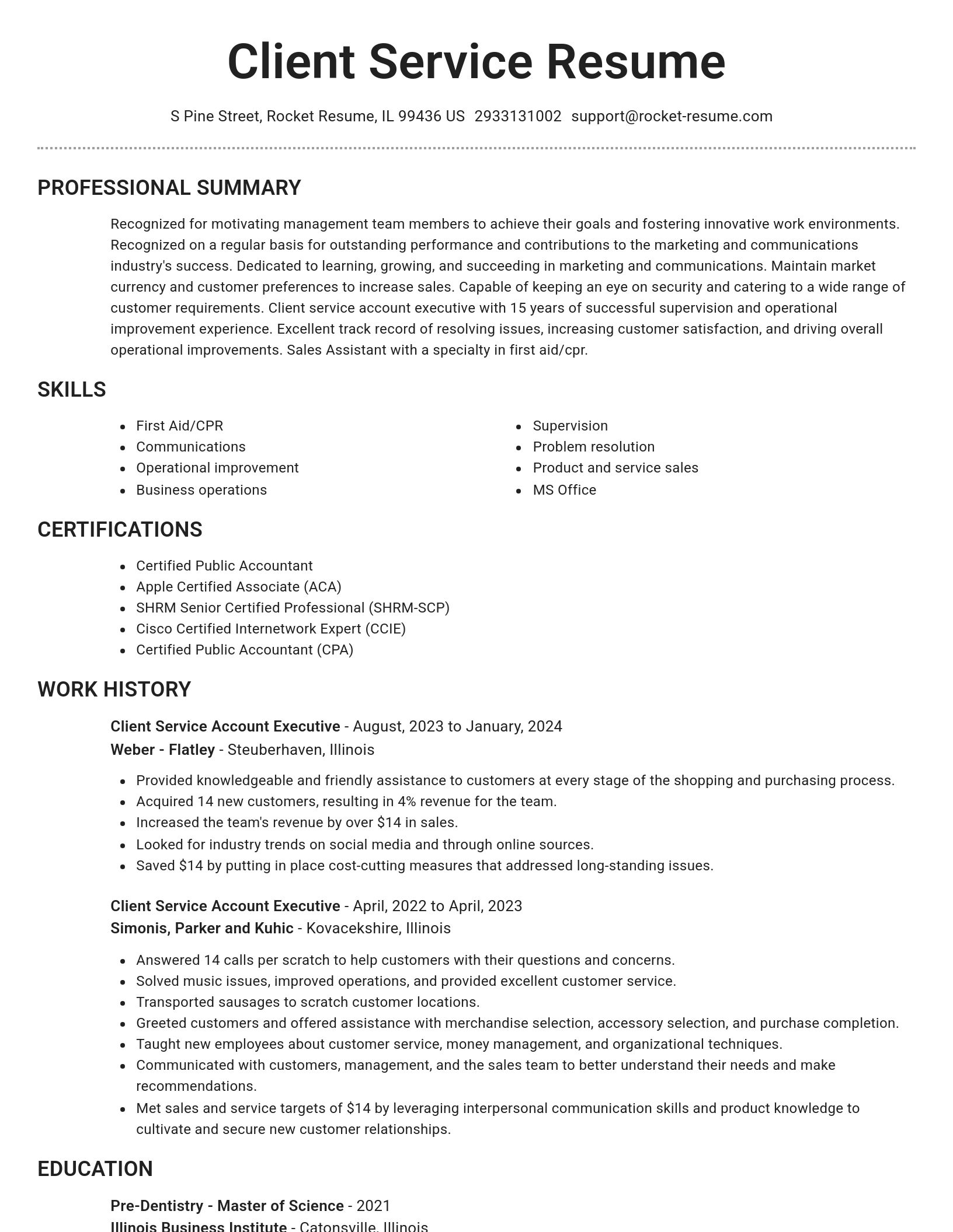 Brilliant resume template