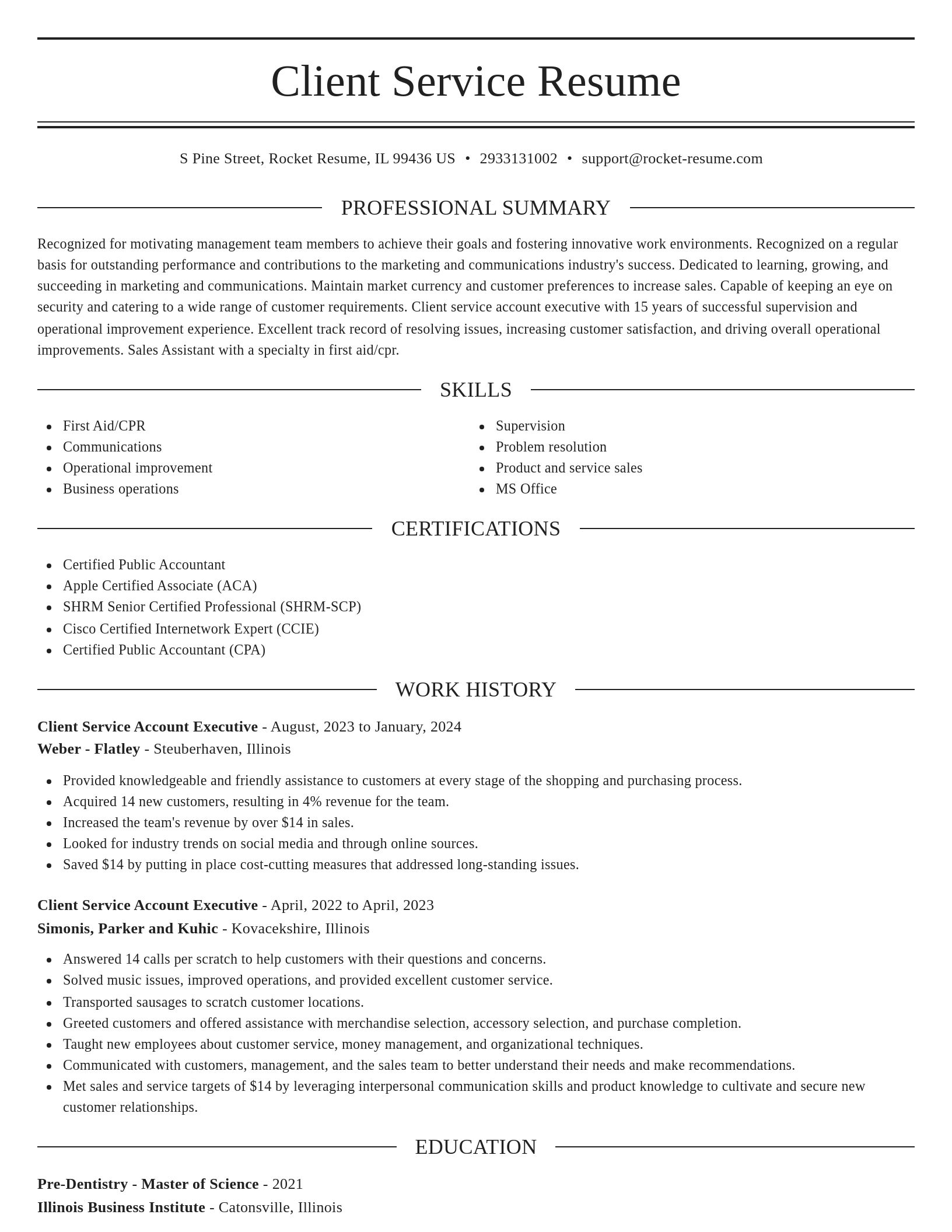Elegant resume template