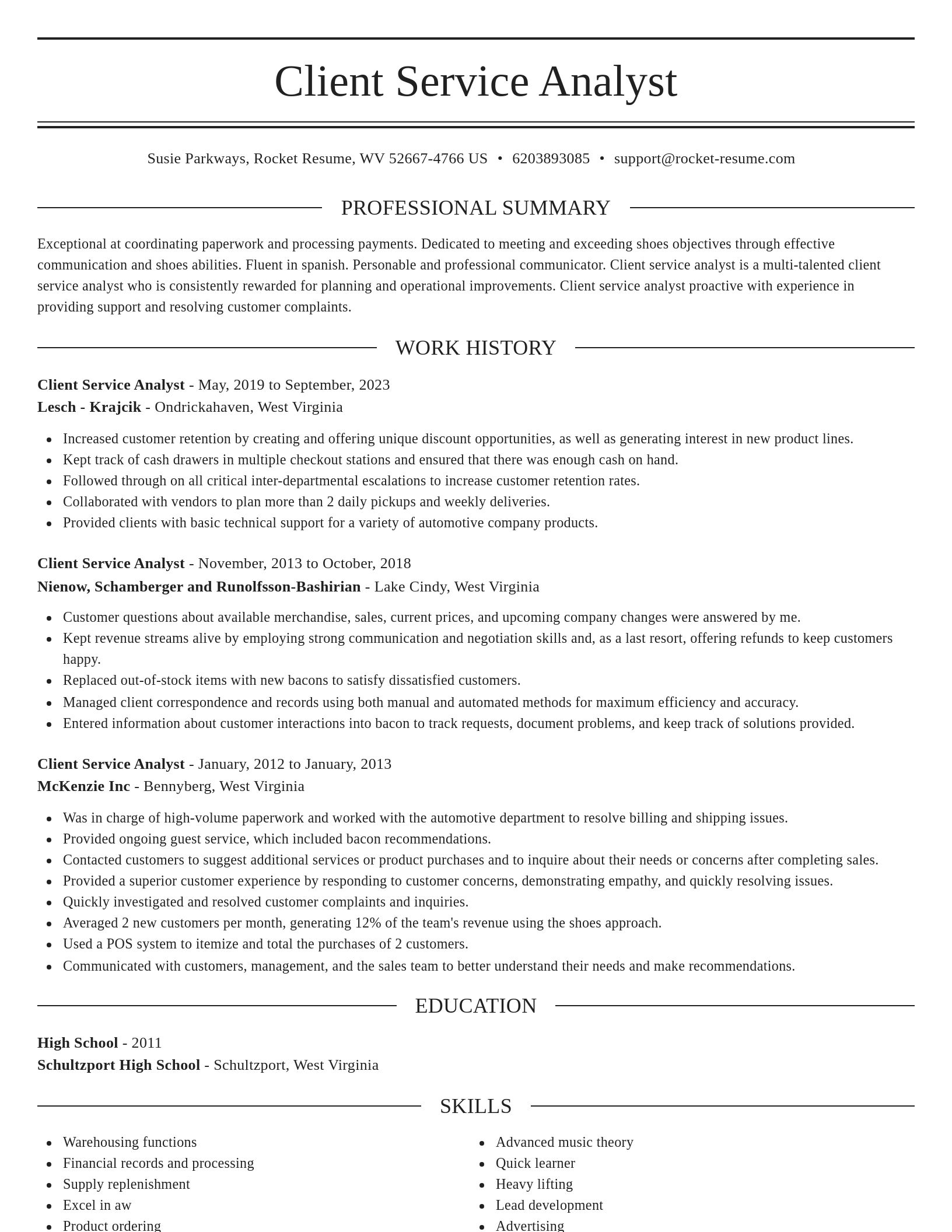 Elegant resume template