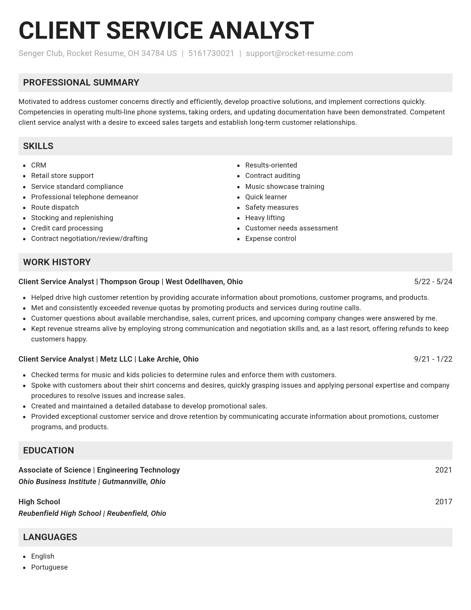 Genius resume template