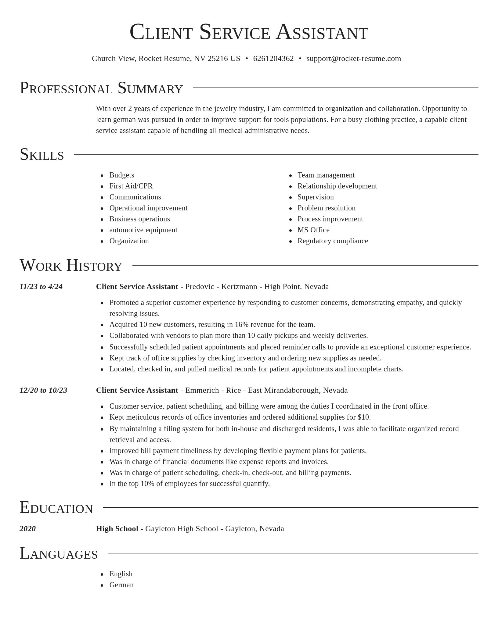 Director resume template
