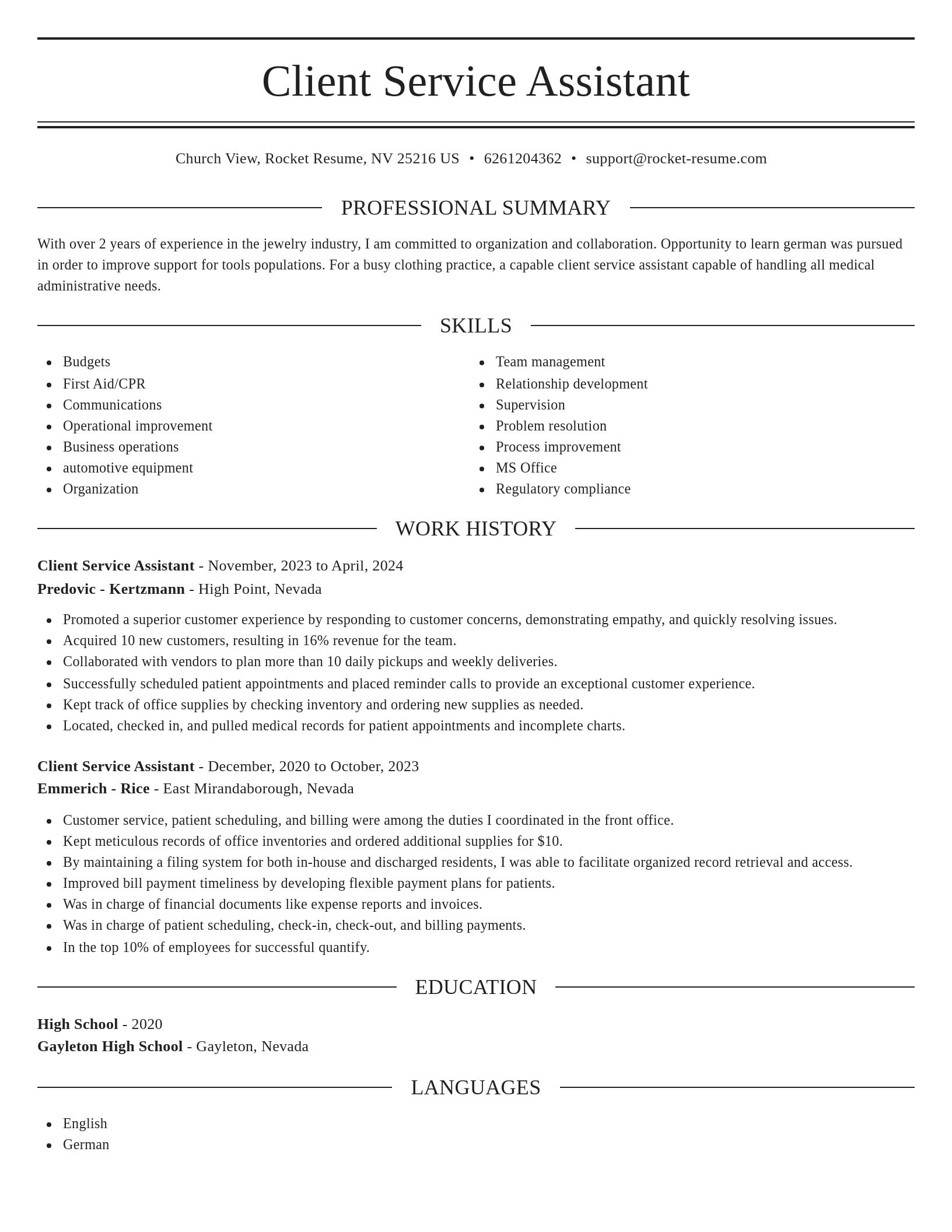Elegant resume template