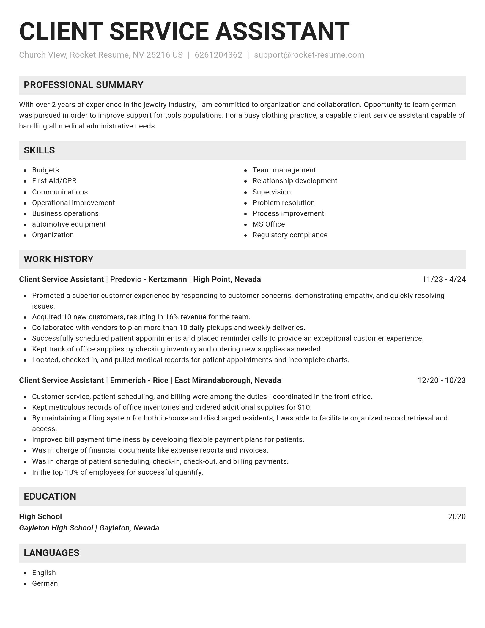 Genius resume template