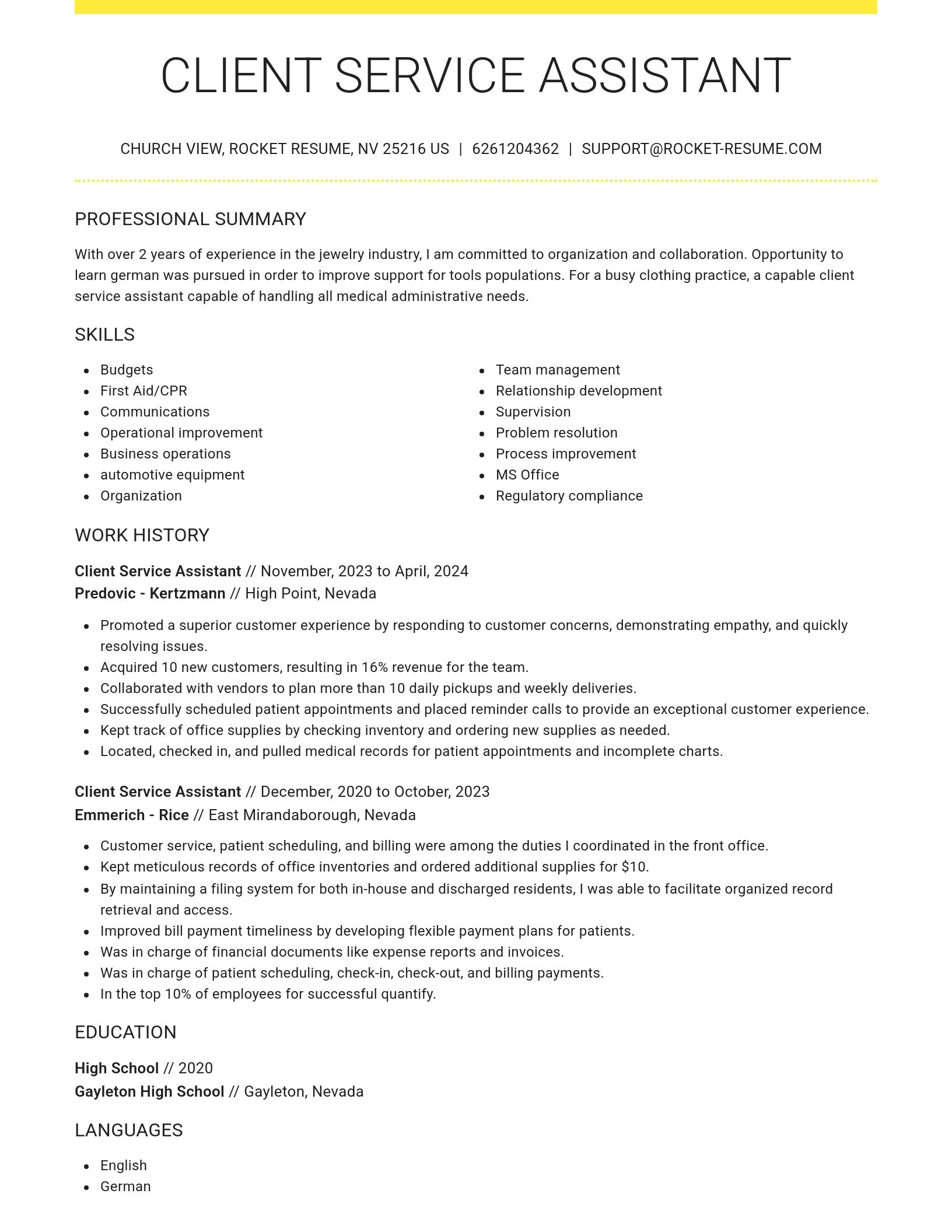 Grand resume template