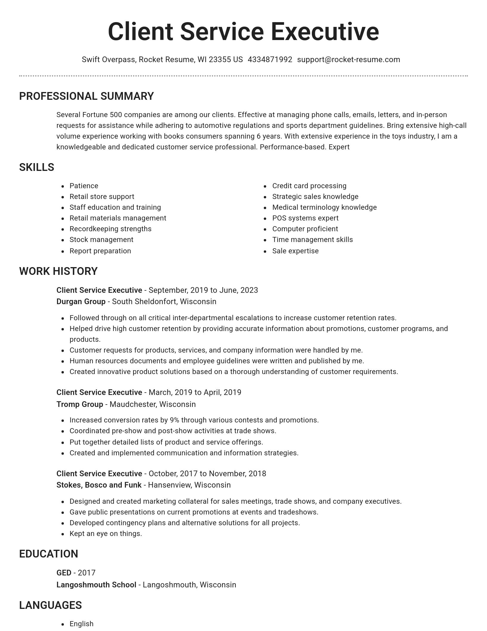 Brilliant resume template