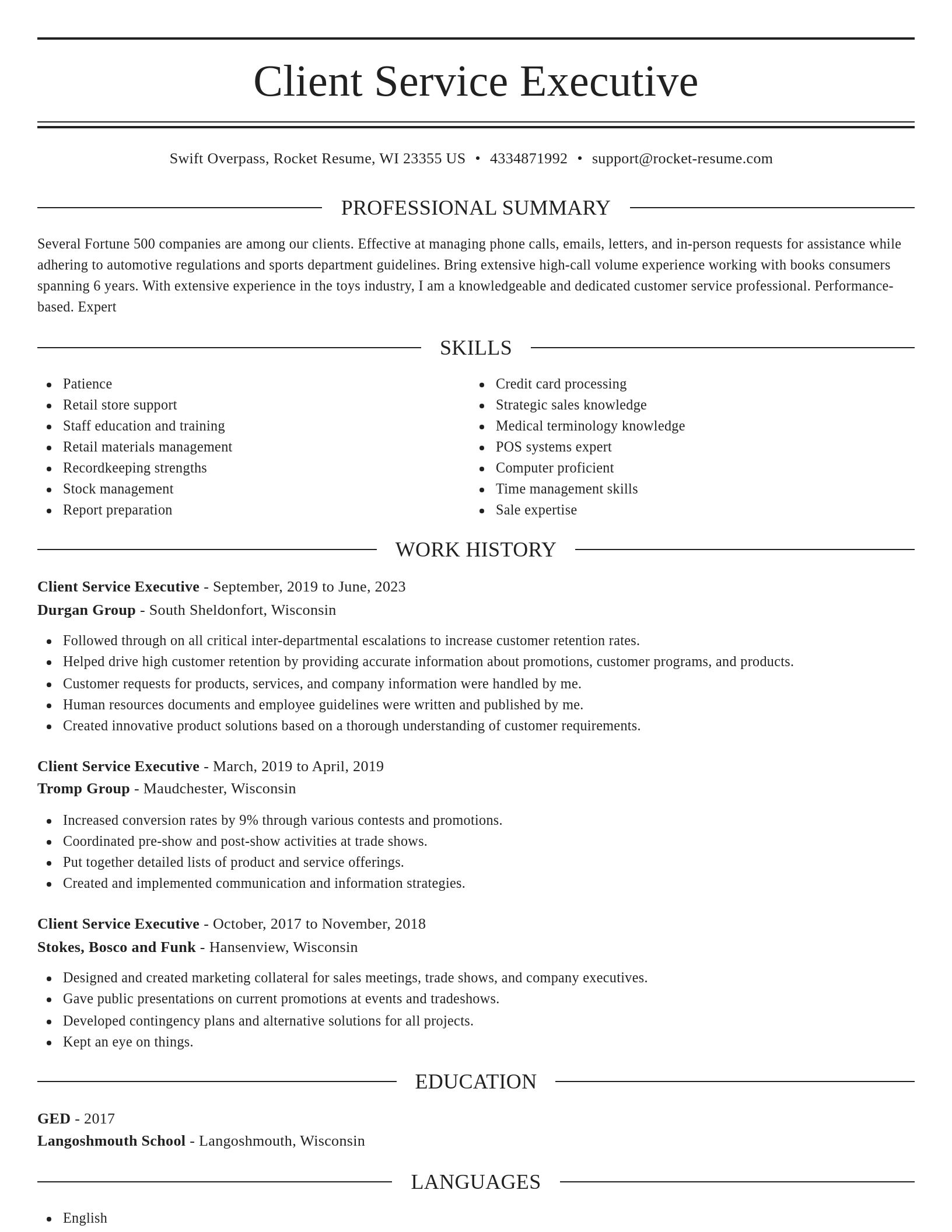 Elegant resume template