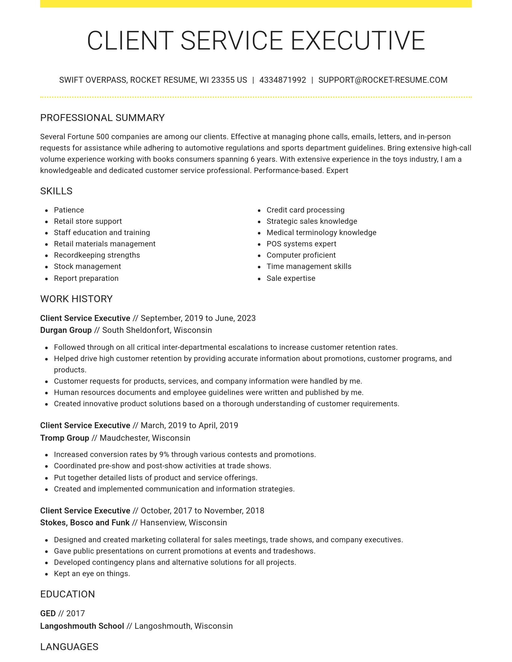 Grand resume template