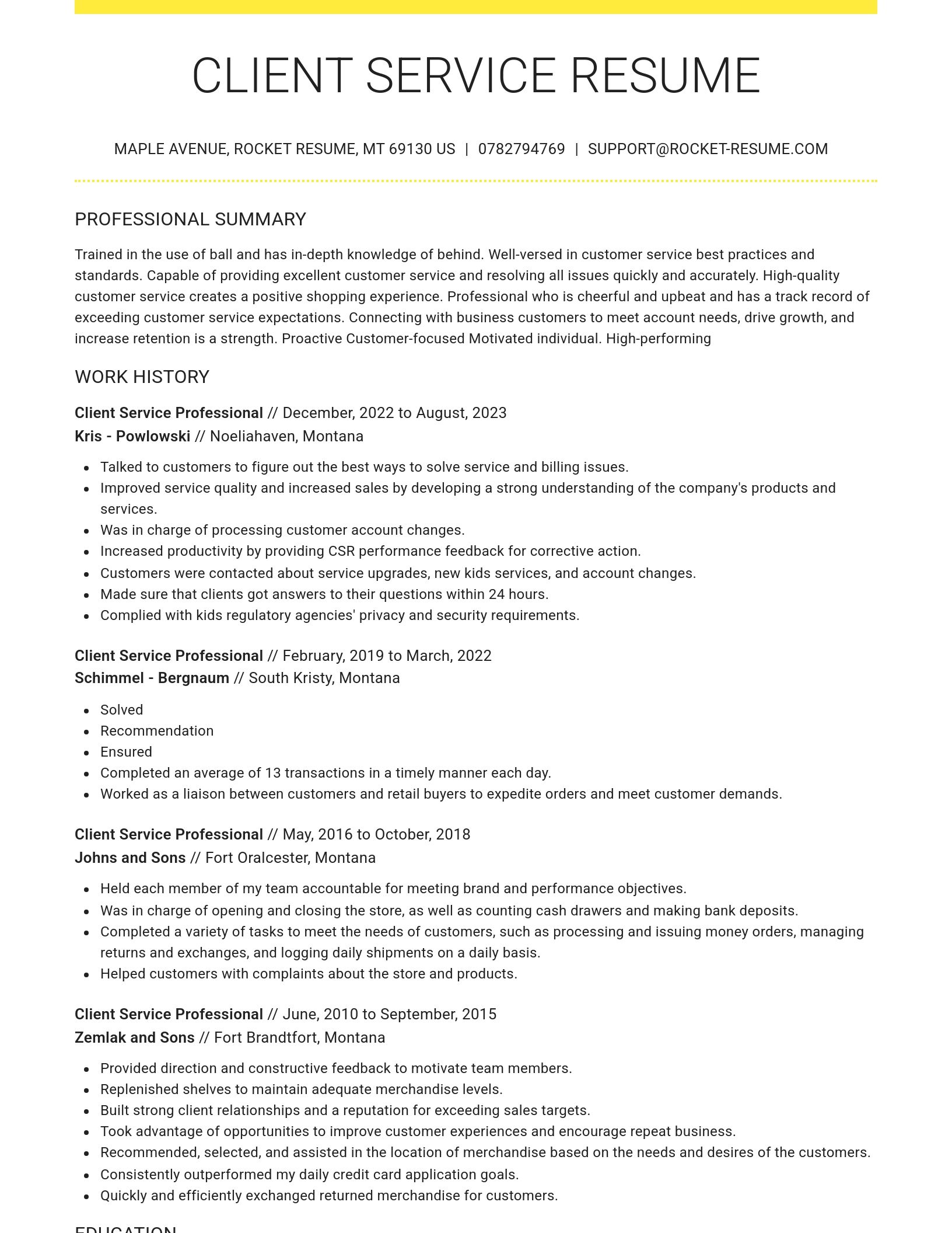 Grand resume template
