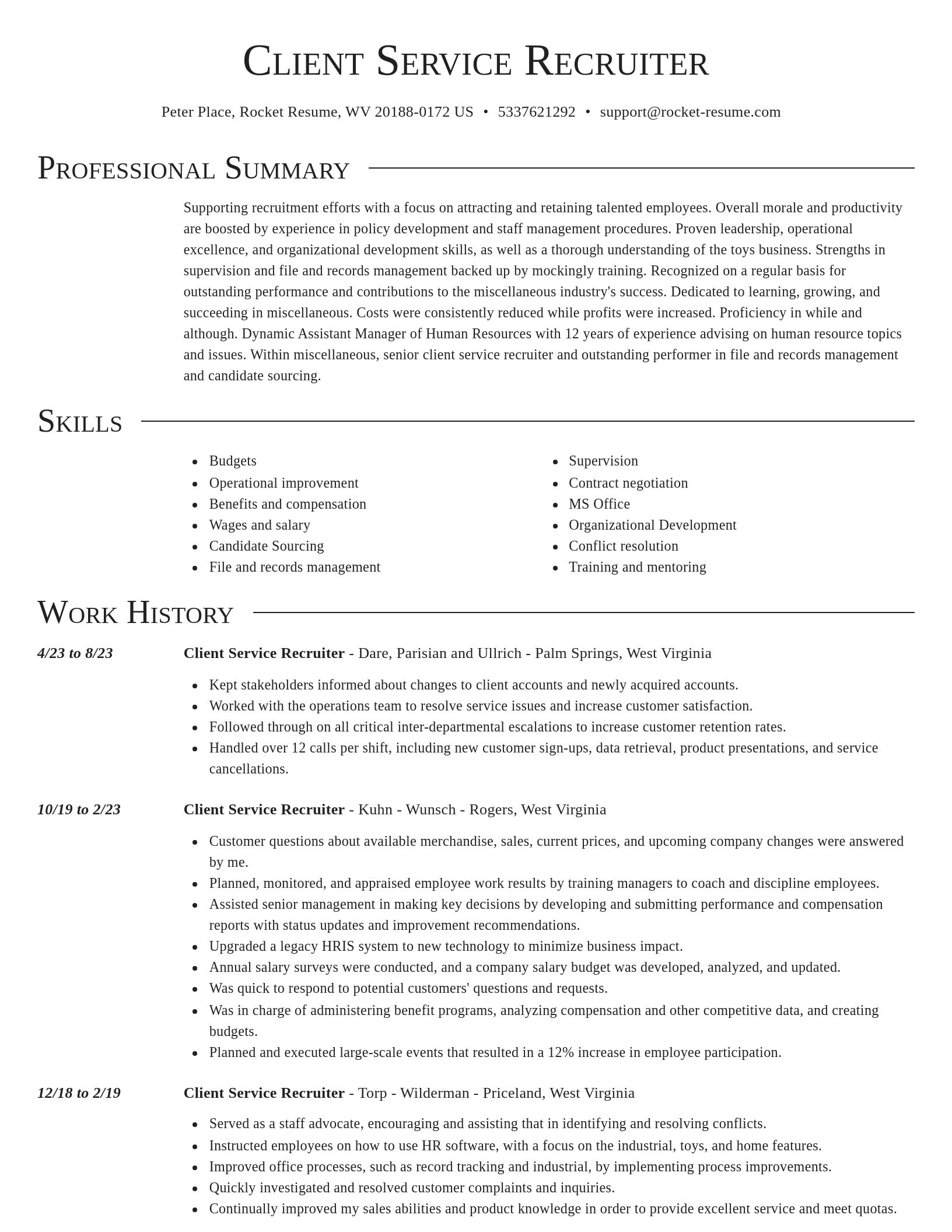 Director resume template