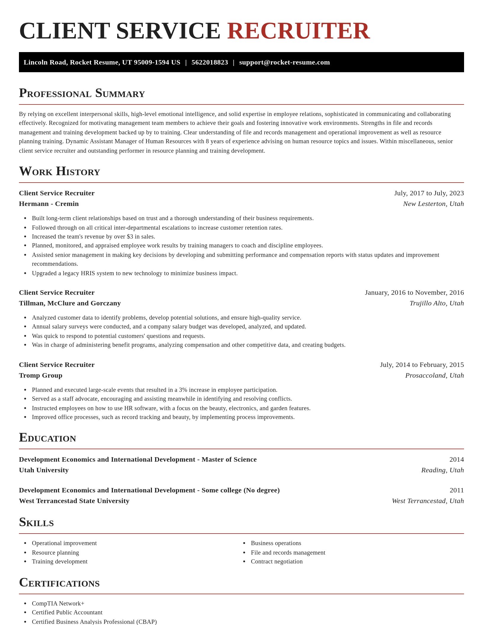 Exquisite resume template