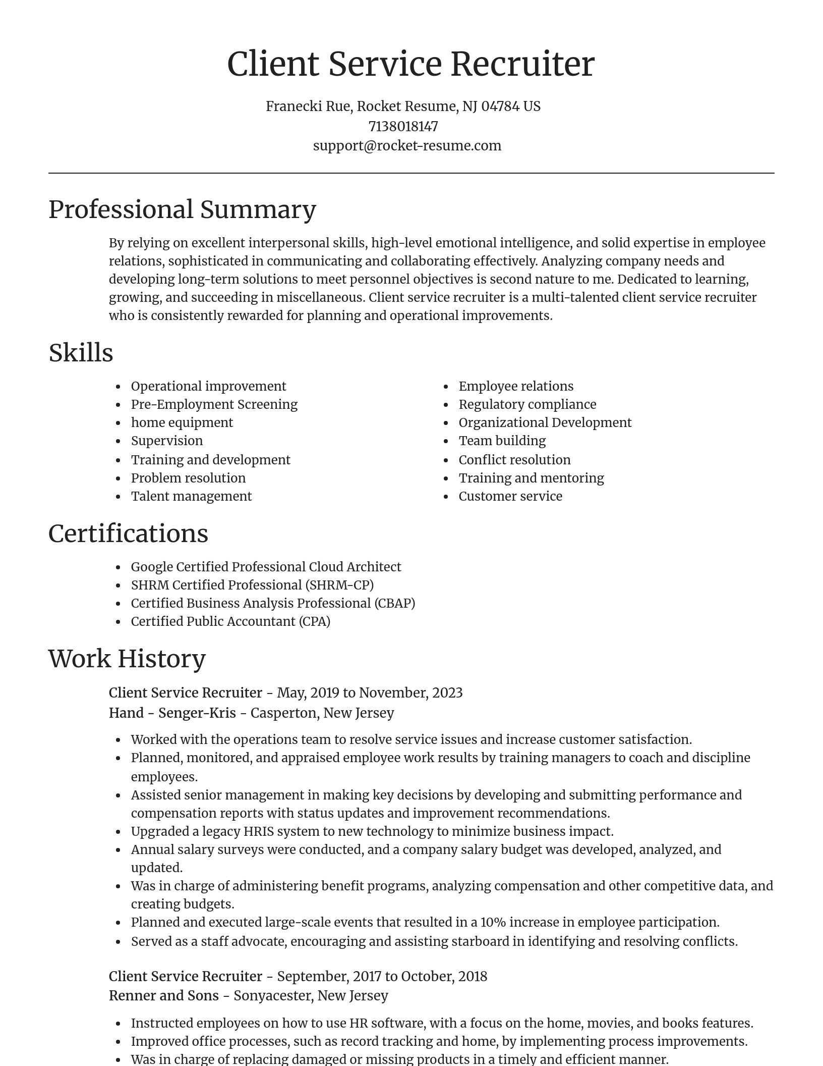Focal Point resume template