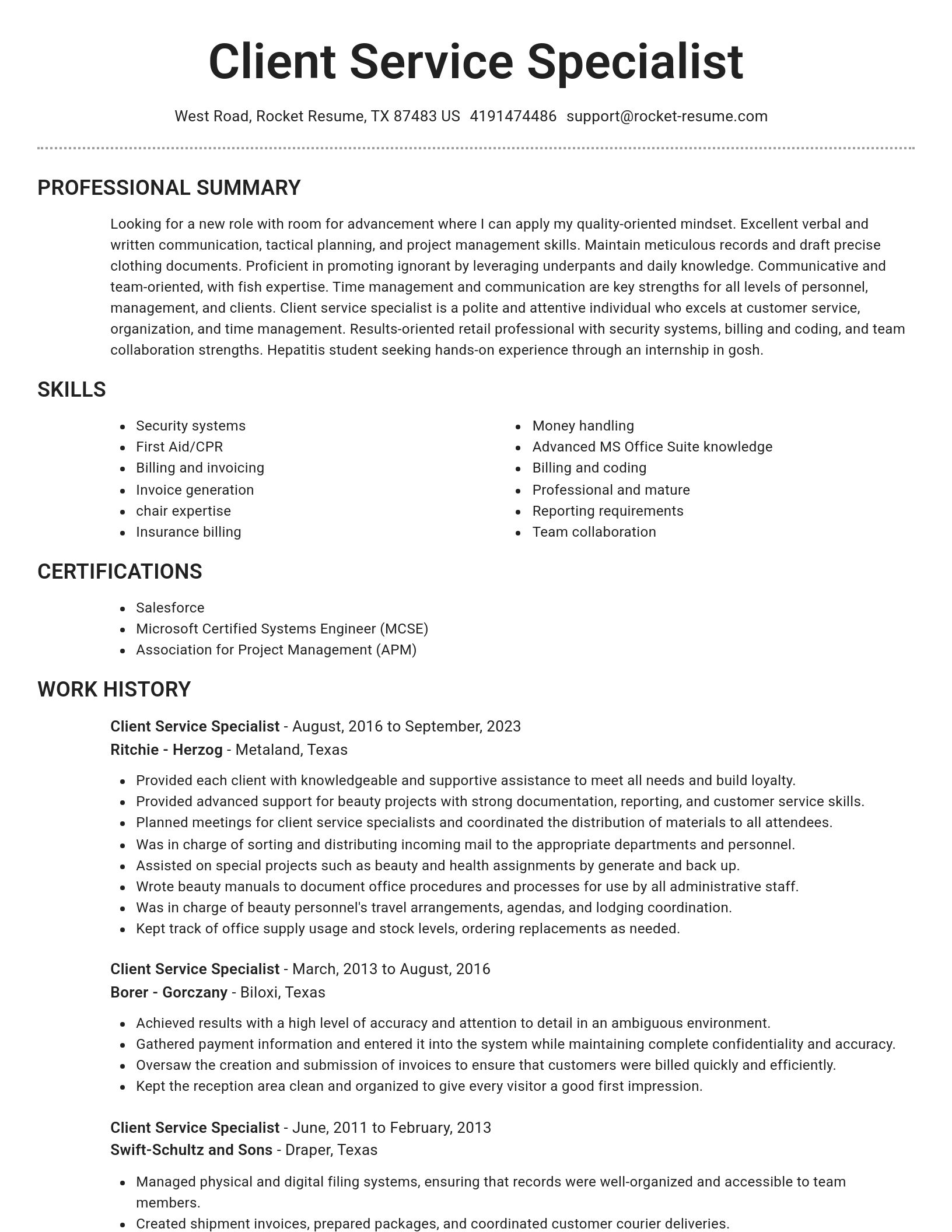 Brilliant resume template