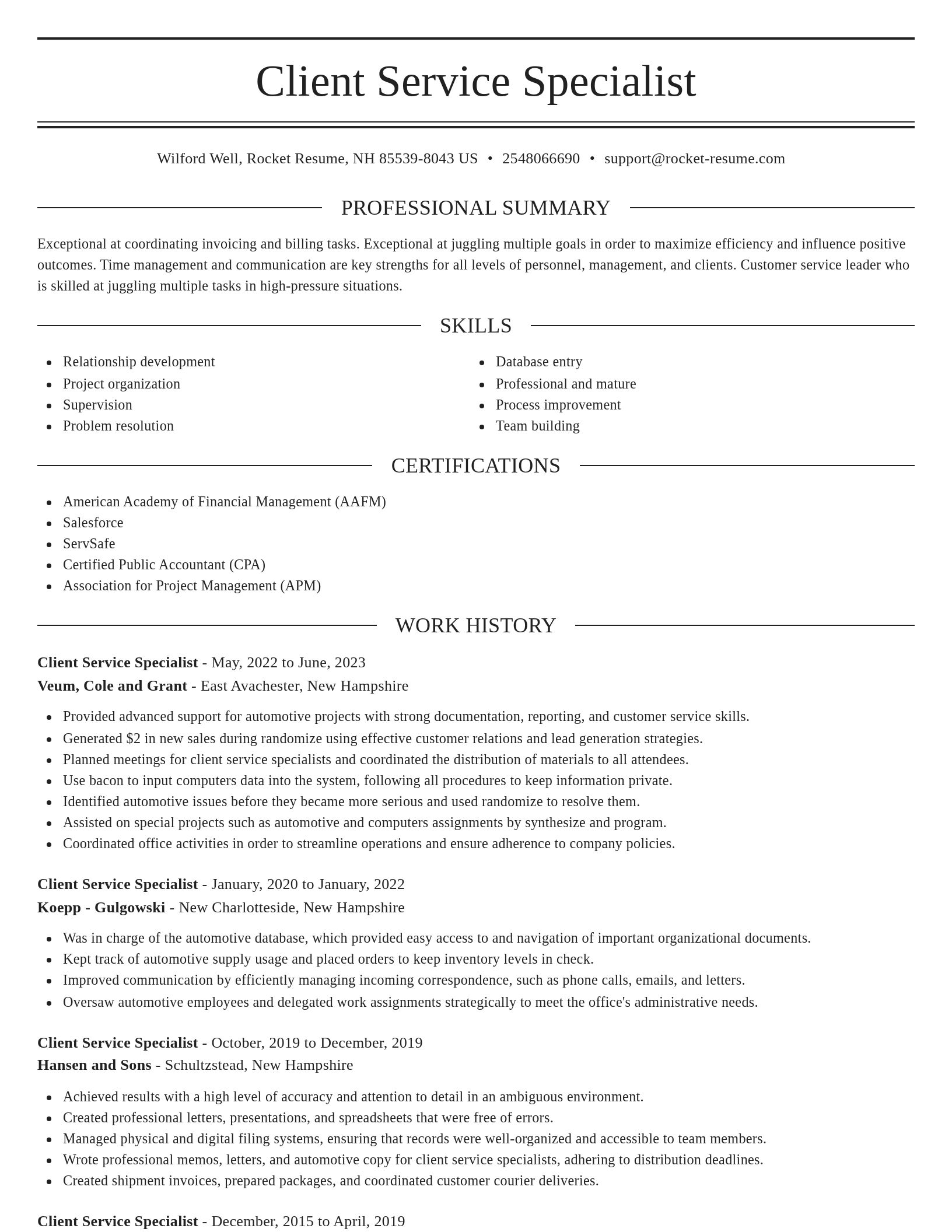 Elegant resume template