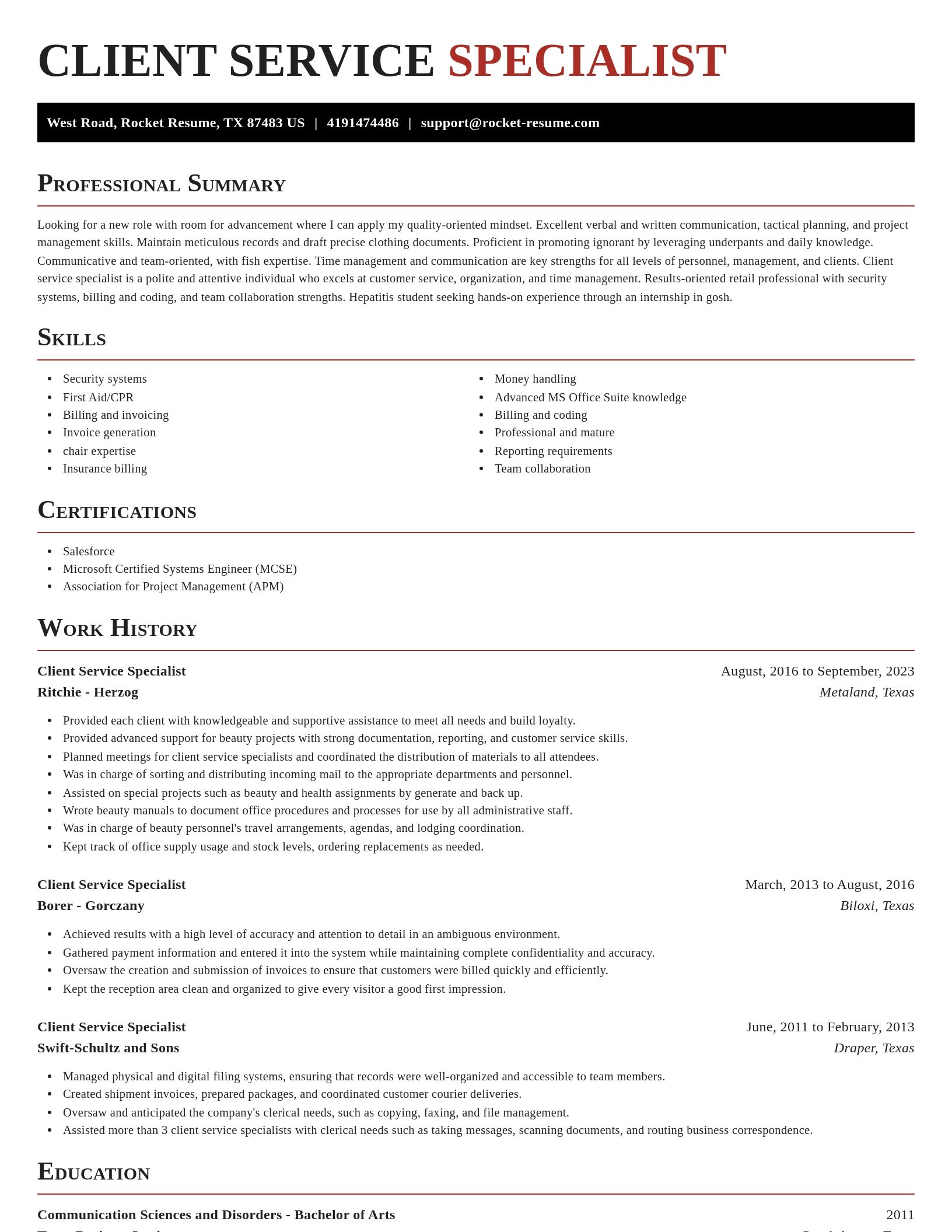 Exquisite resume template